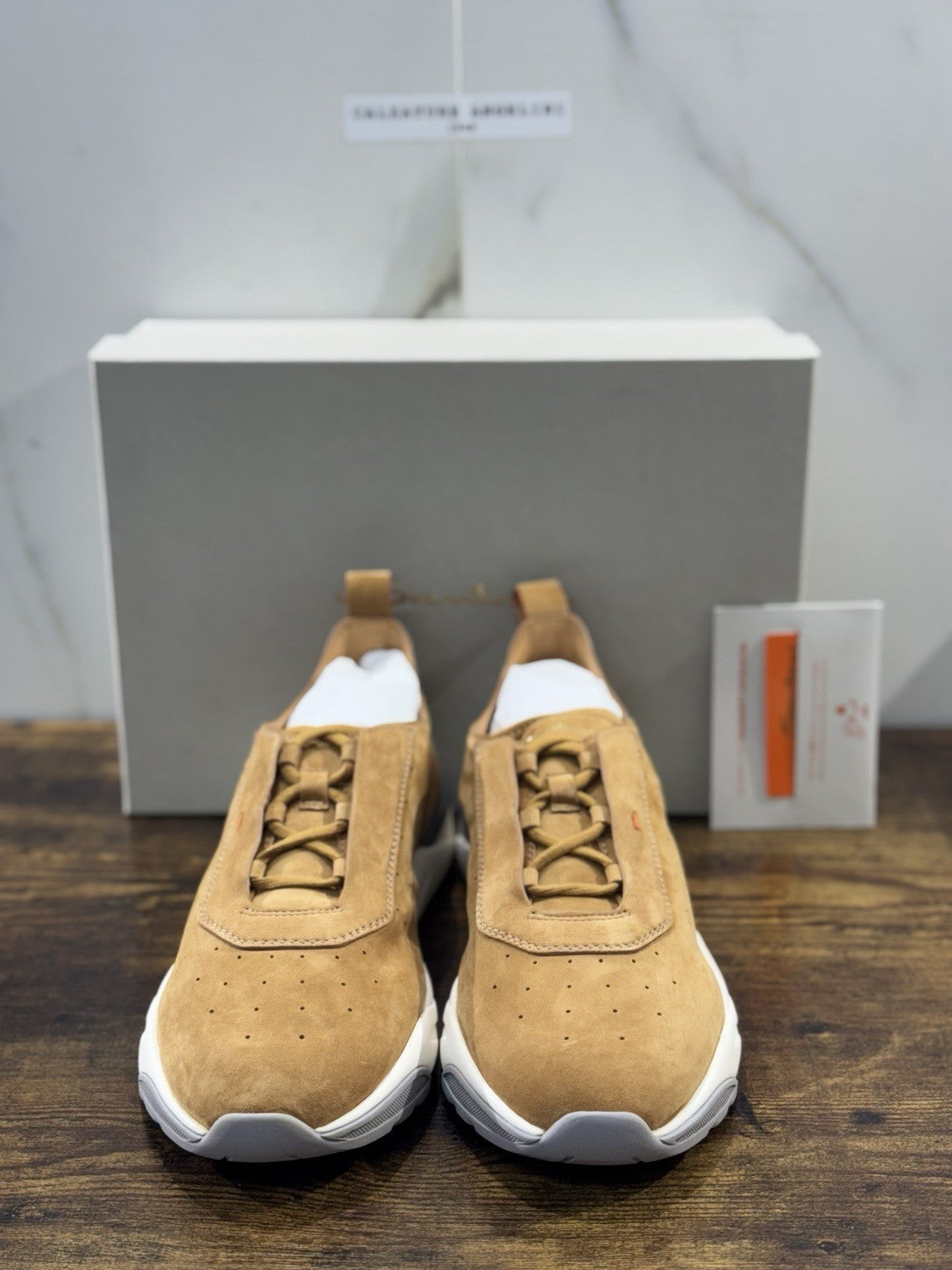 Santoni Innova Sneaker Light Beige  Pelle Casual Men Shoes Santoni Innova 9
