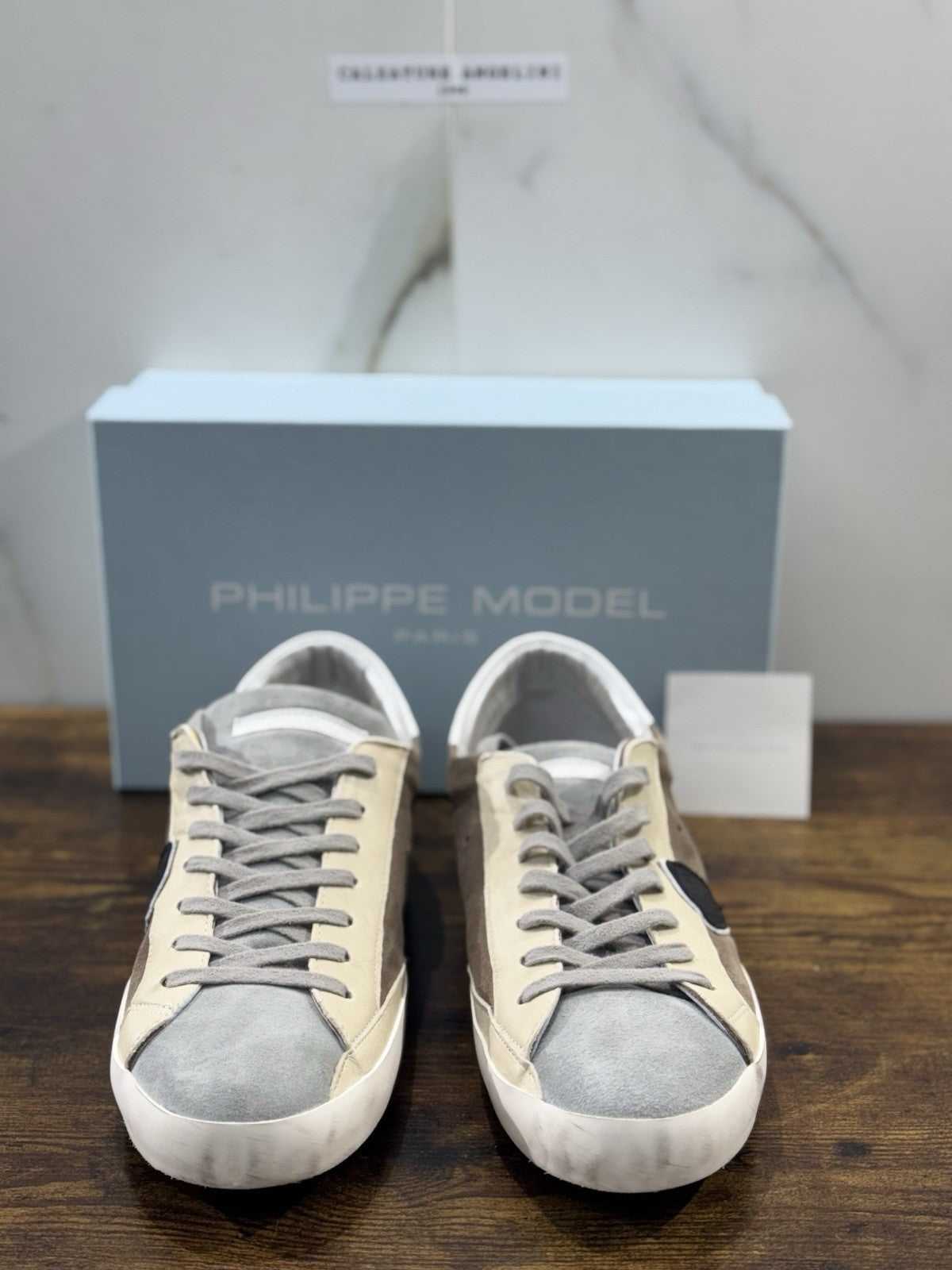 Philippe Model  Paris L u Pelle Mud Grey Suede     Casual Uomo 45