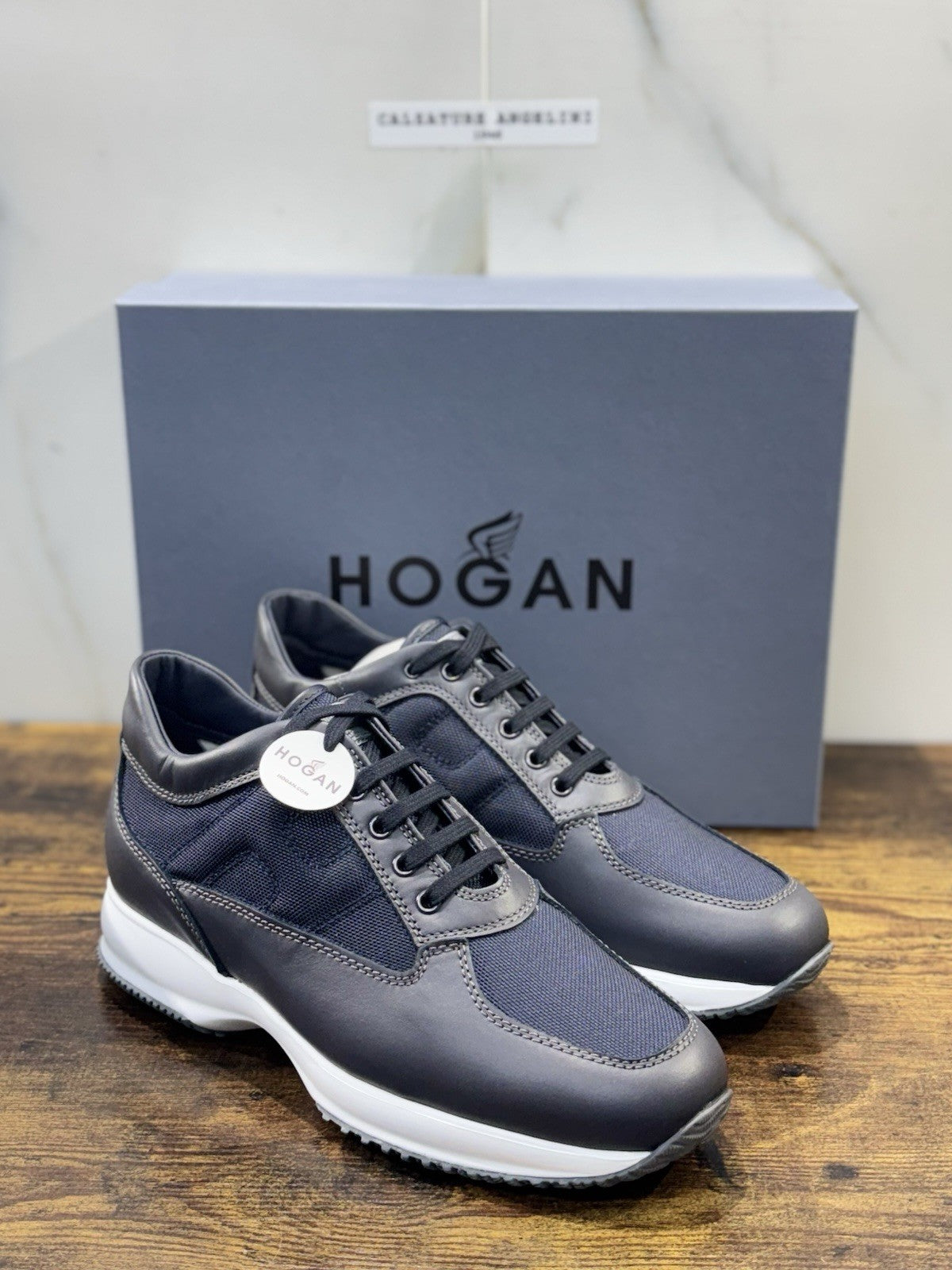 Hogan Interactive Pelle Blu Casual Scarpa Hogan Uomo 43
