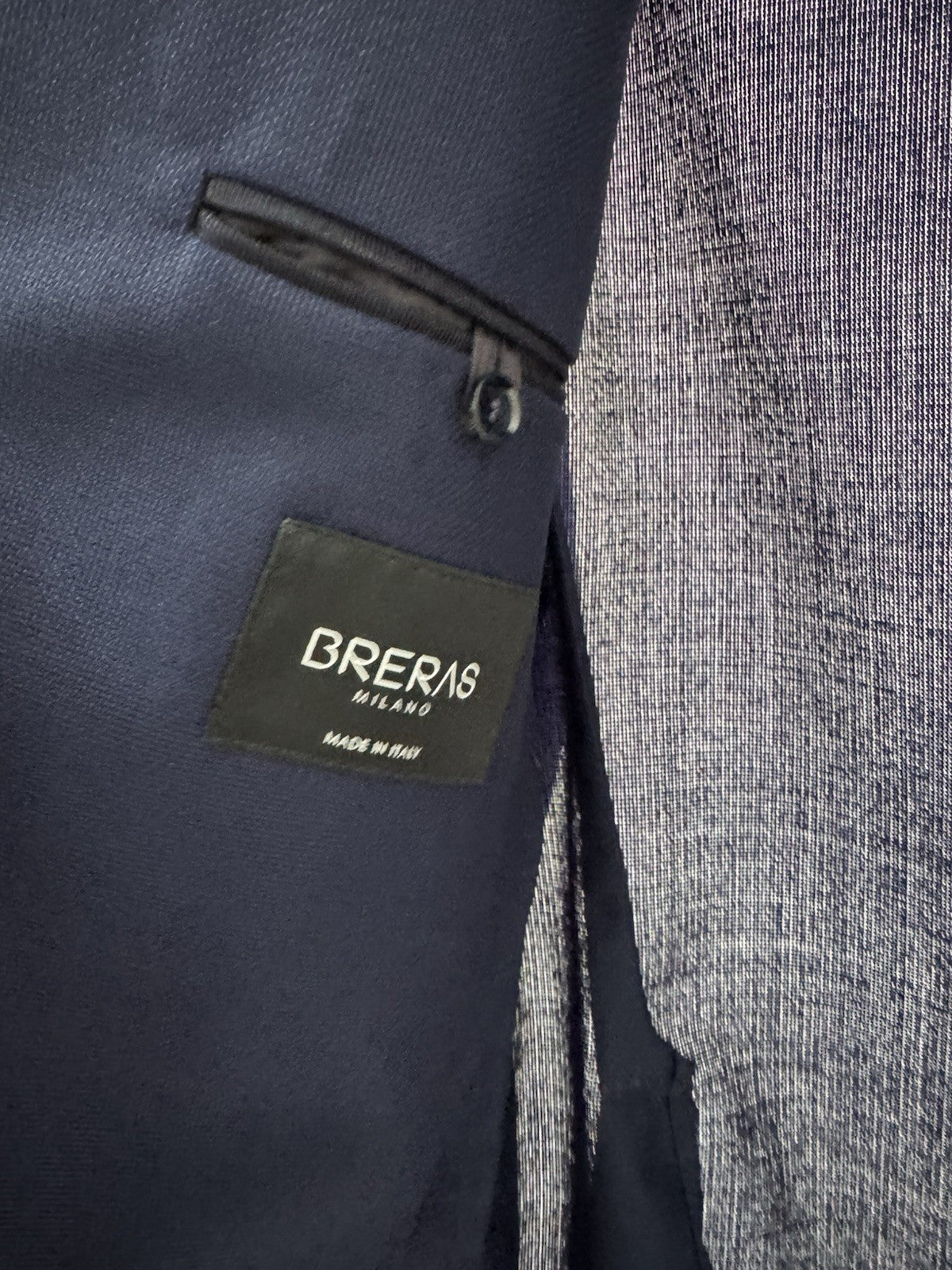Breras Milano Giacca 100% Lana Vergine Vitale Barberis Canonico Blu Uomo 54