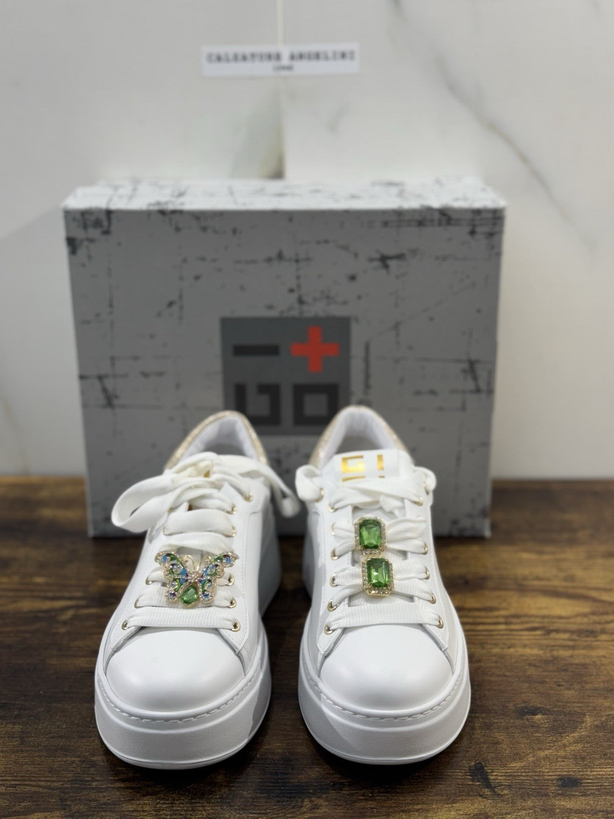 Gio+ Sneaker Pelle Bianca Causal Donna 39