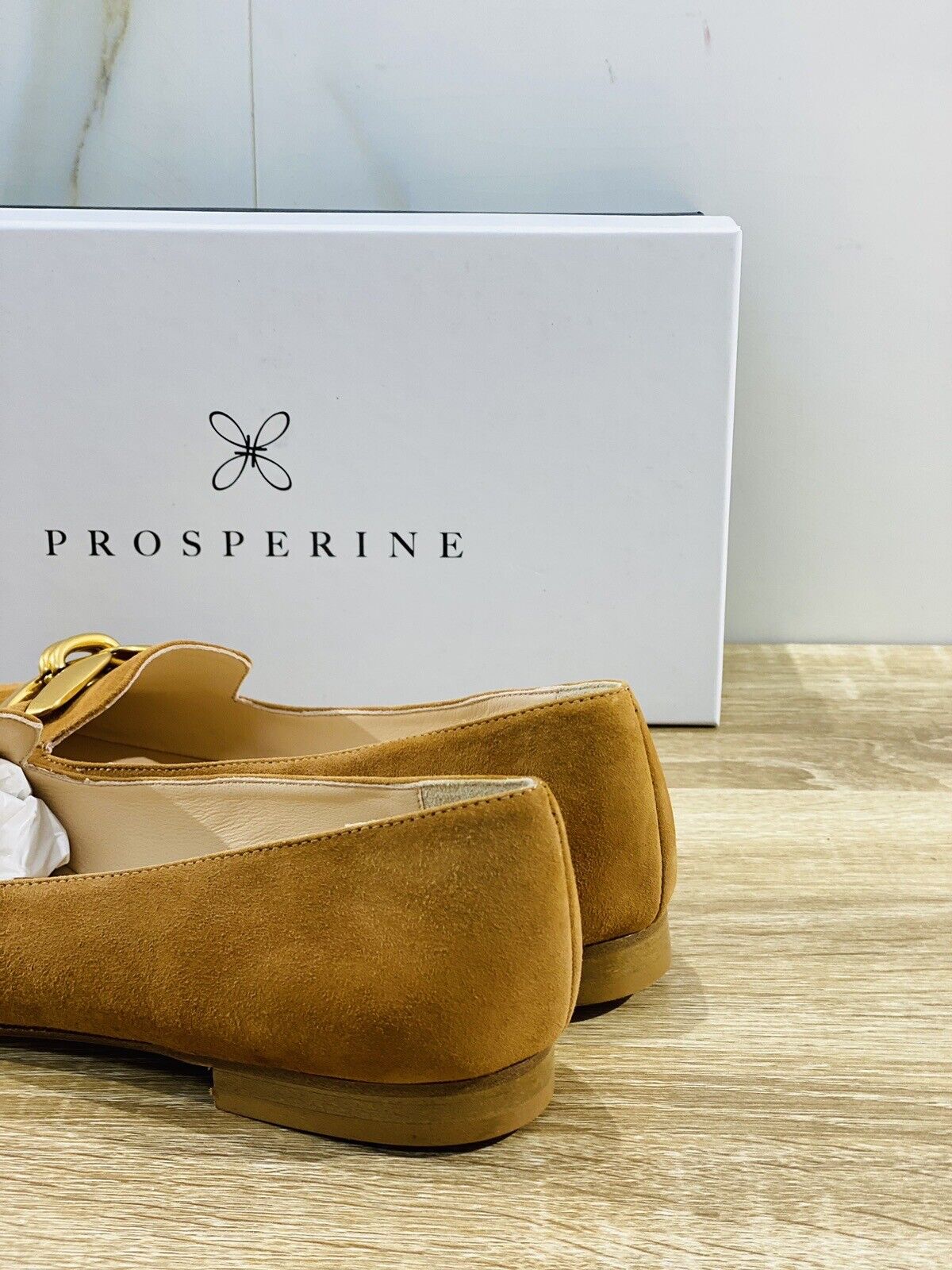 Prosperine mocassino donna in Suede Cuoio Luxury  made in italy 37