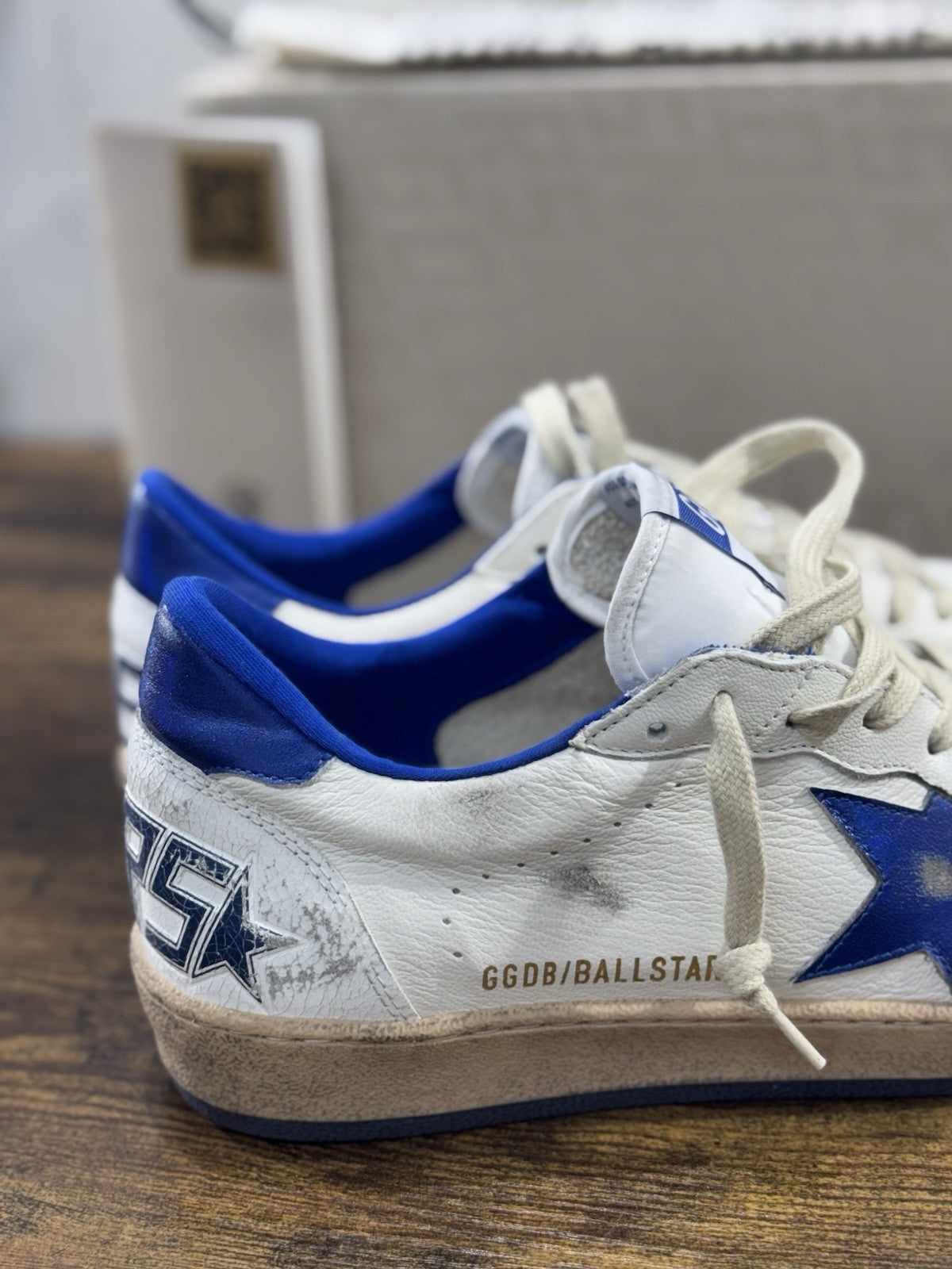 Golden Goose Ball Star Sneaker Uomo White Bluette Luxury Casual Golden Goose 43