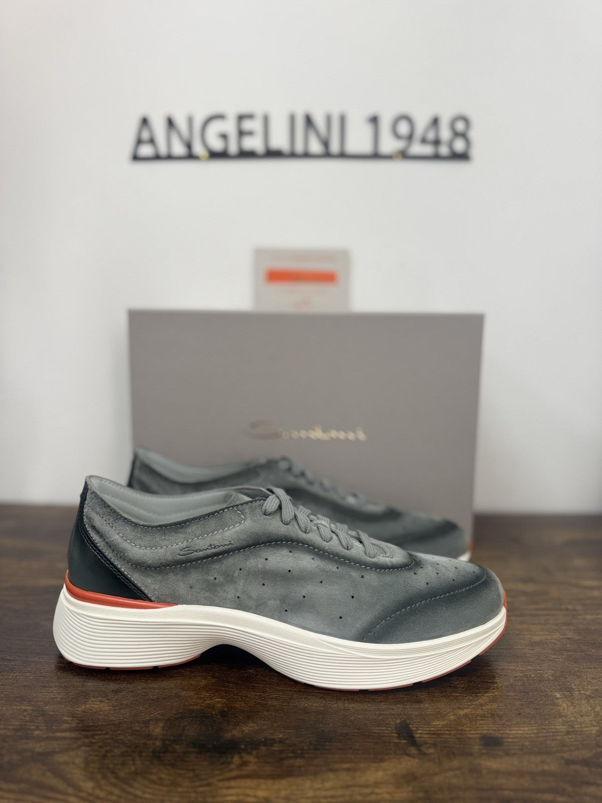 Santoni Bounce  Sneaker Pelle  Grey     Casual Luxury Santoni Scarpa Uomo 44