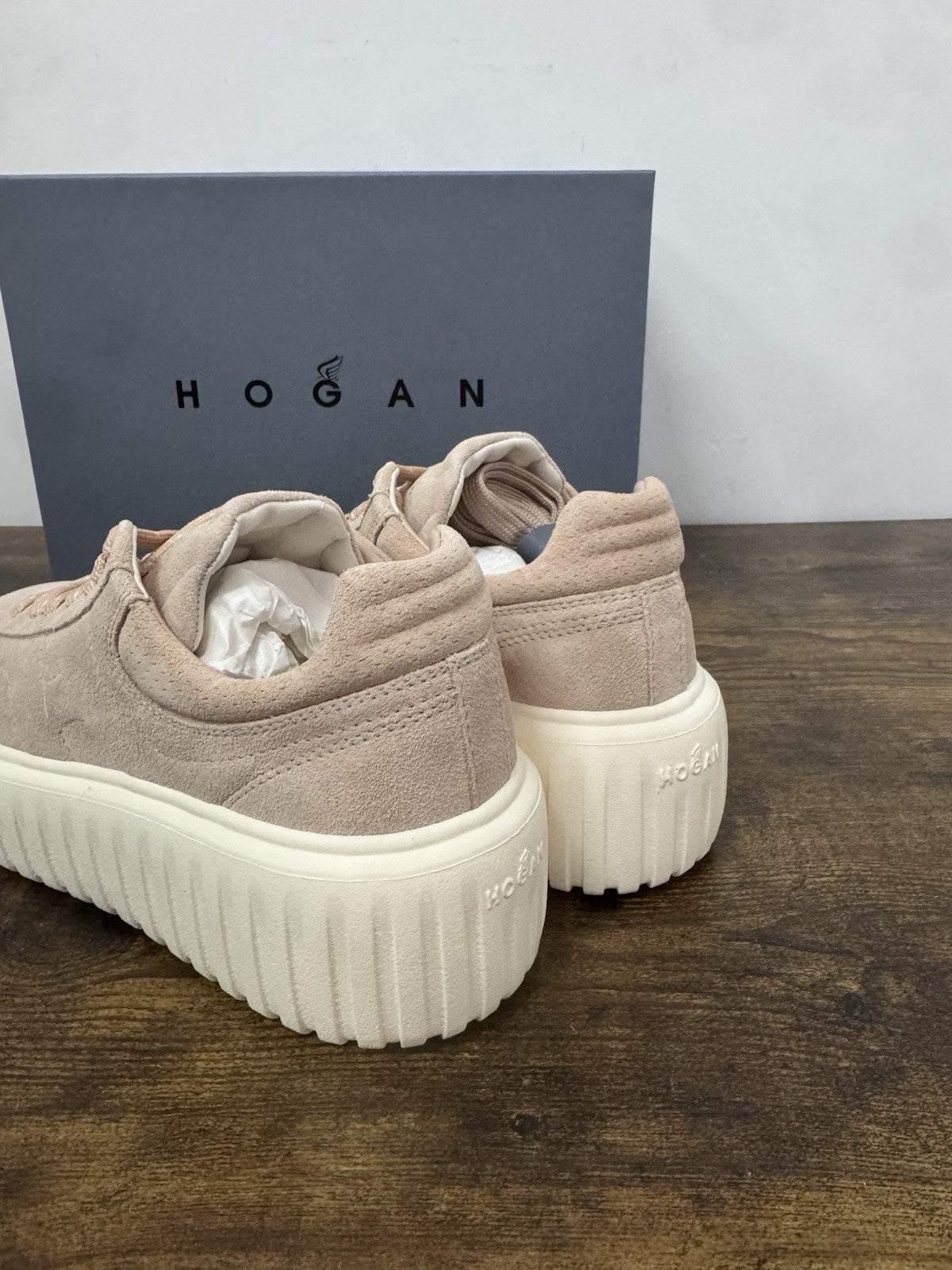 Hogan H Stripes Suede Rosa Casual Hogan Donna 37.5