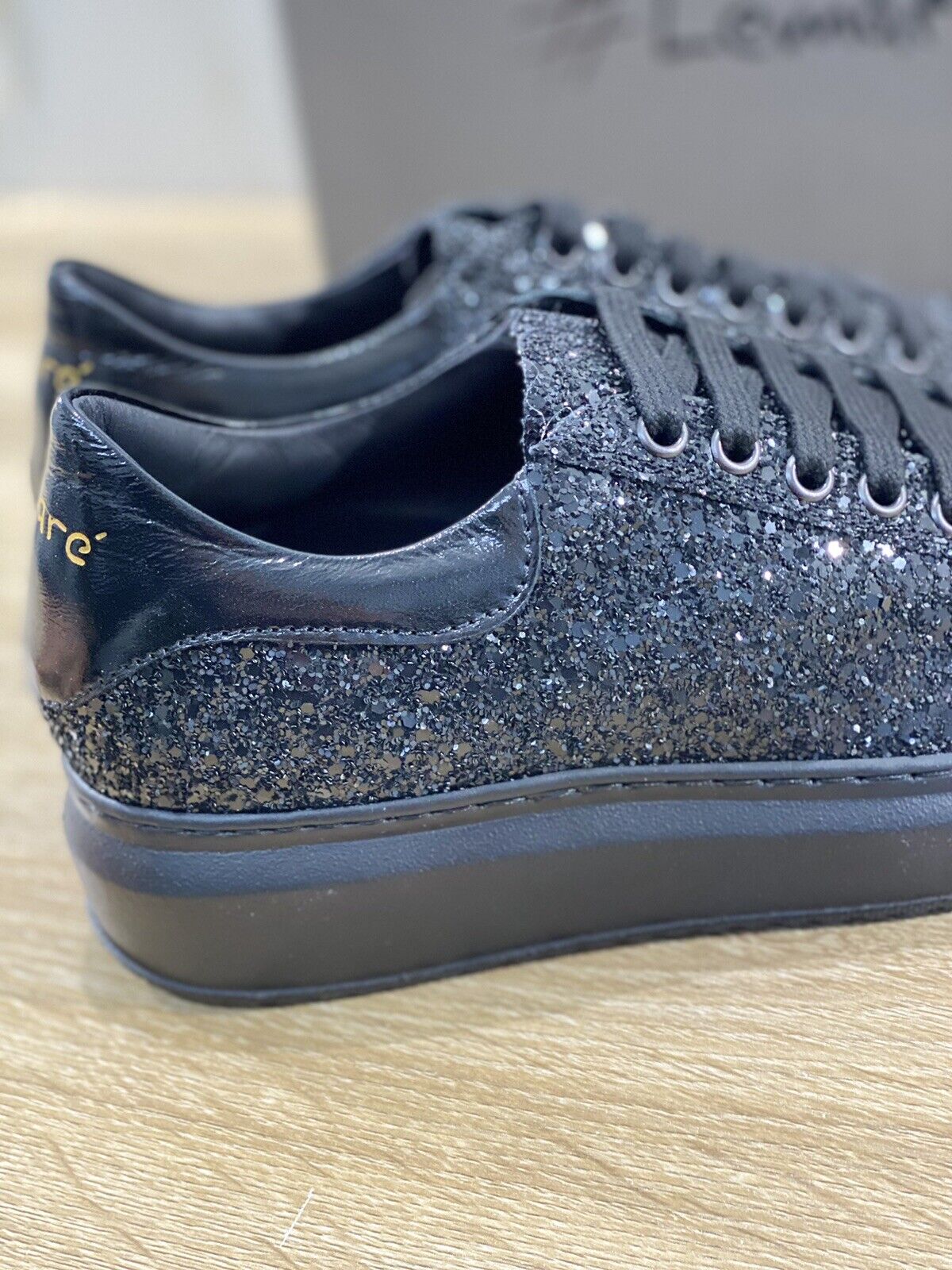 Lemare’ Sneaker donna glitter nero casual shoes Lemare’ donna 40