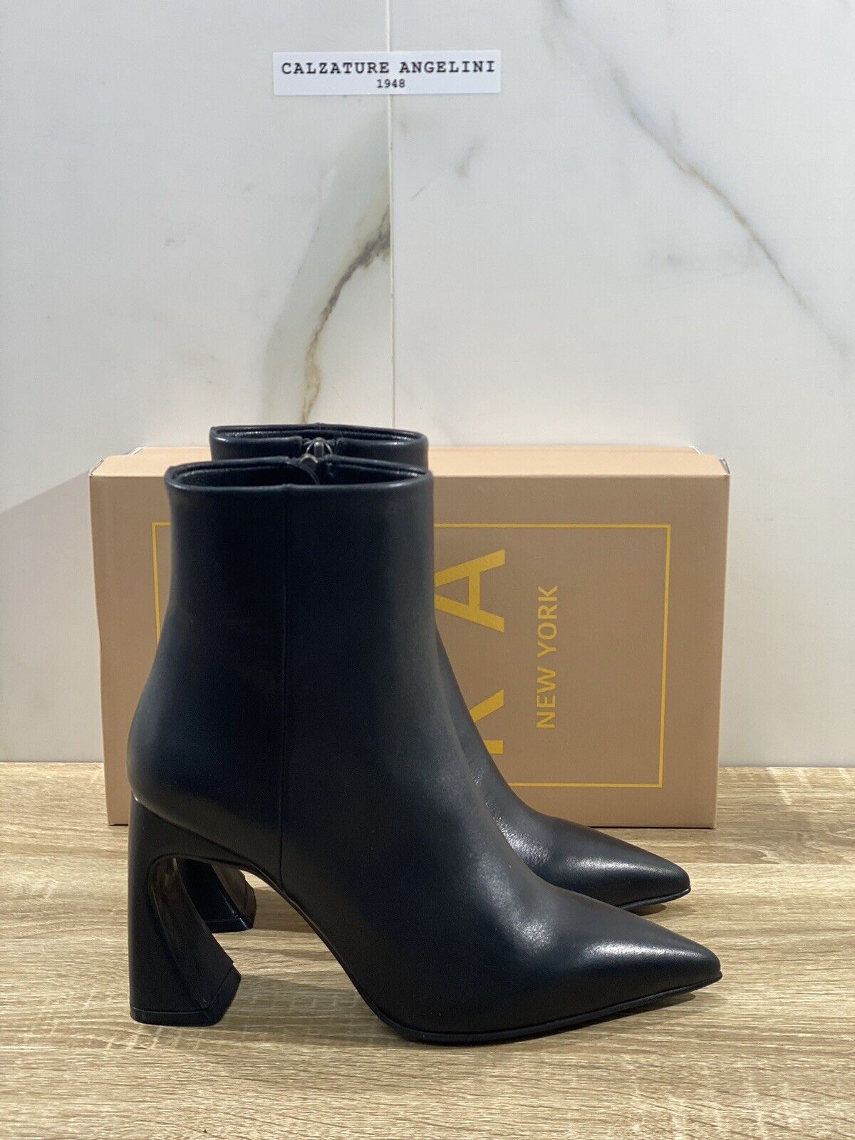 Nora New York stivaletto Donna Con Tacco Pelle Nera 37