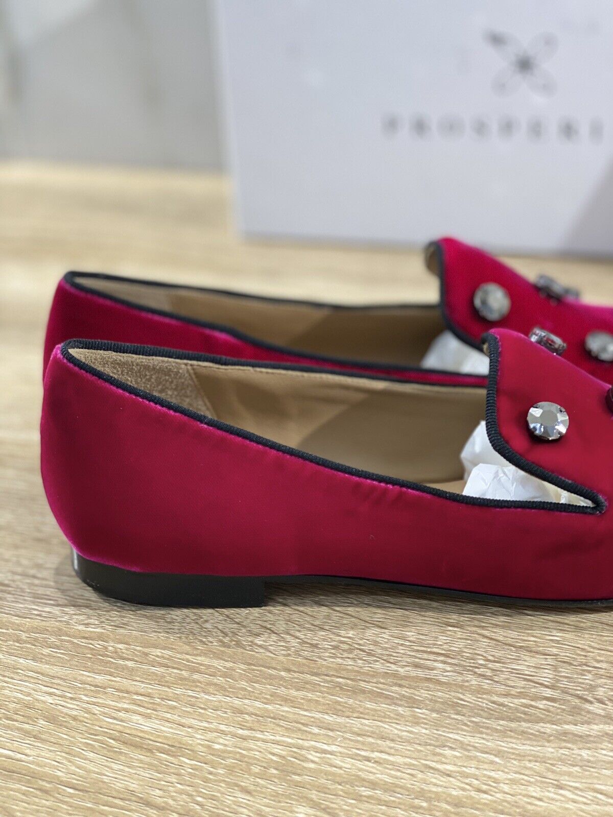 Prosperine Mocassino donna in Velluto Ibisco luxury made in italy 37