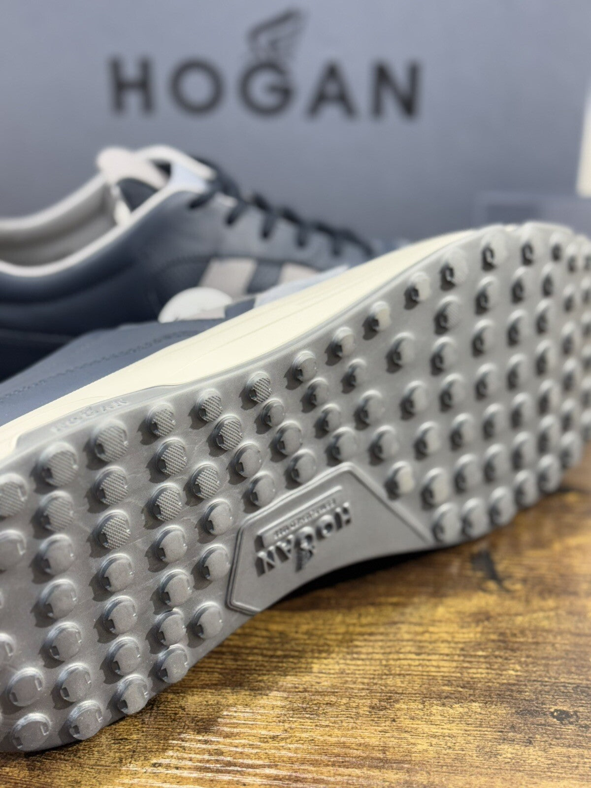 Hogan Hyper light  sneaker Pelle Blu  memory foam Luxury Hogan Men Shoes 44