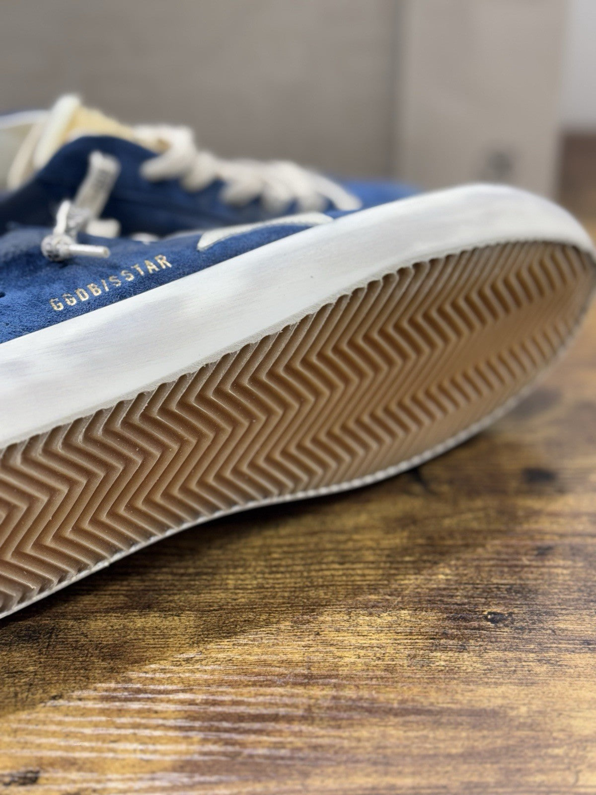 Golden Goose Superstar Suede Blu  Luxury Sneaker Uomo 44