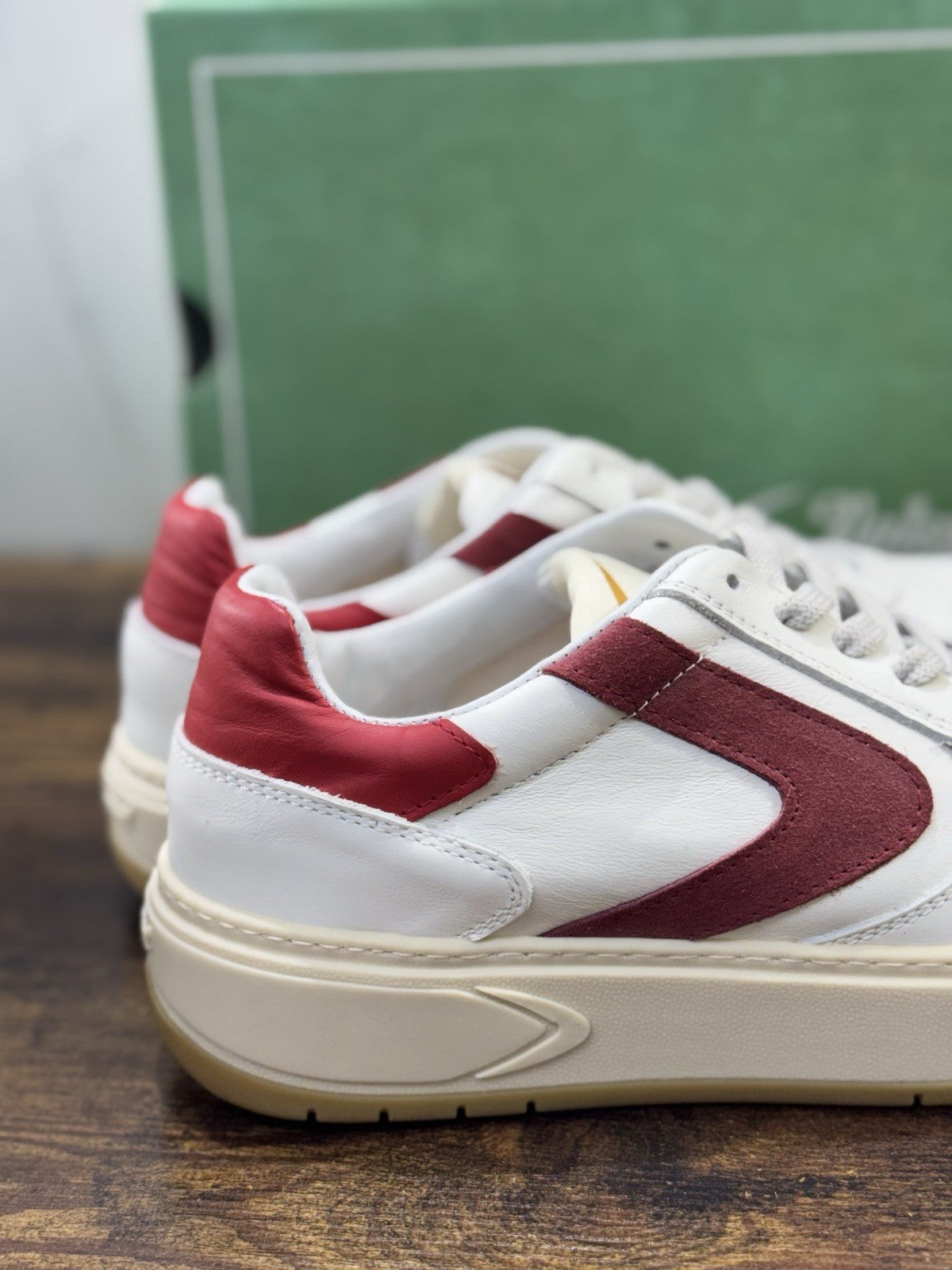 Valsport Hype Classic   Sneaker Pelle Bianca Rossa  Casual  Uomo 40