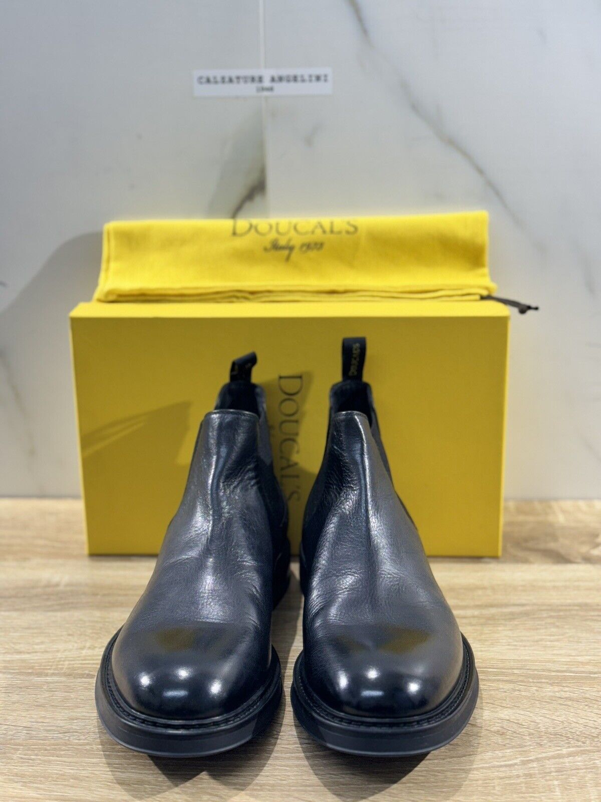 Doucal’s Chelsea Boot   Pelle Nero     Luxury Men Doucal’s Shoes Boot 45