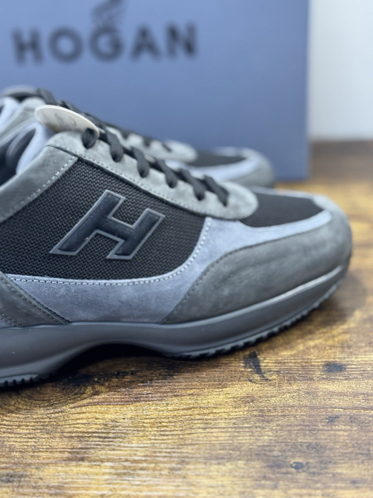 Hogan Interactive Suede Grey Blu Casual Uomo Hogan 43