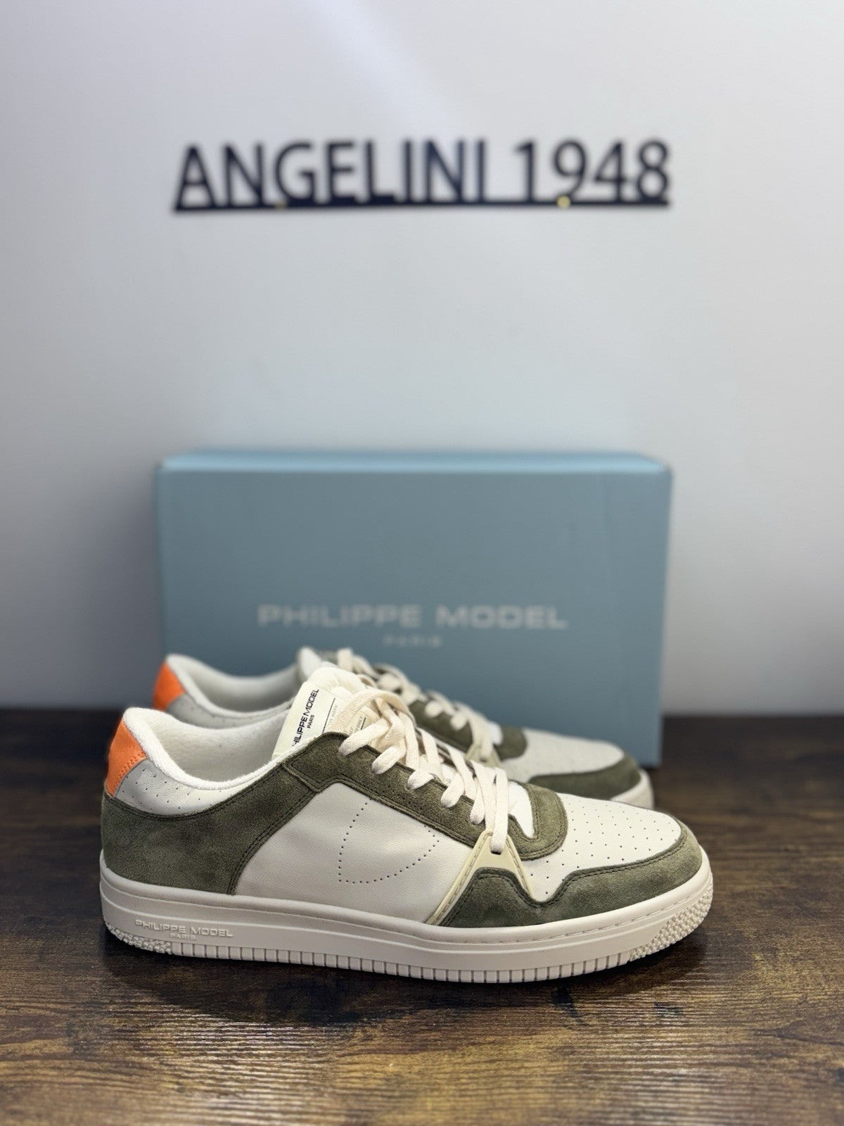 Philippe Model La Grande Sneaker Pelle Bianca Verde   Casual Uomo 45