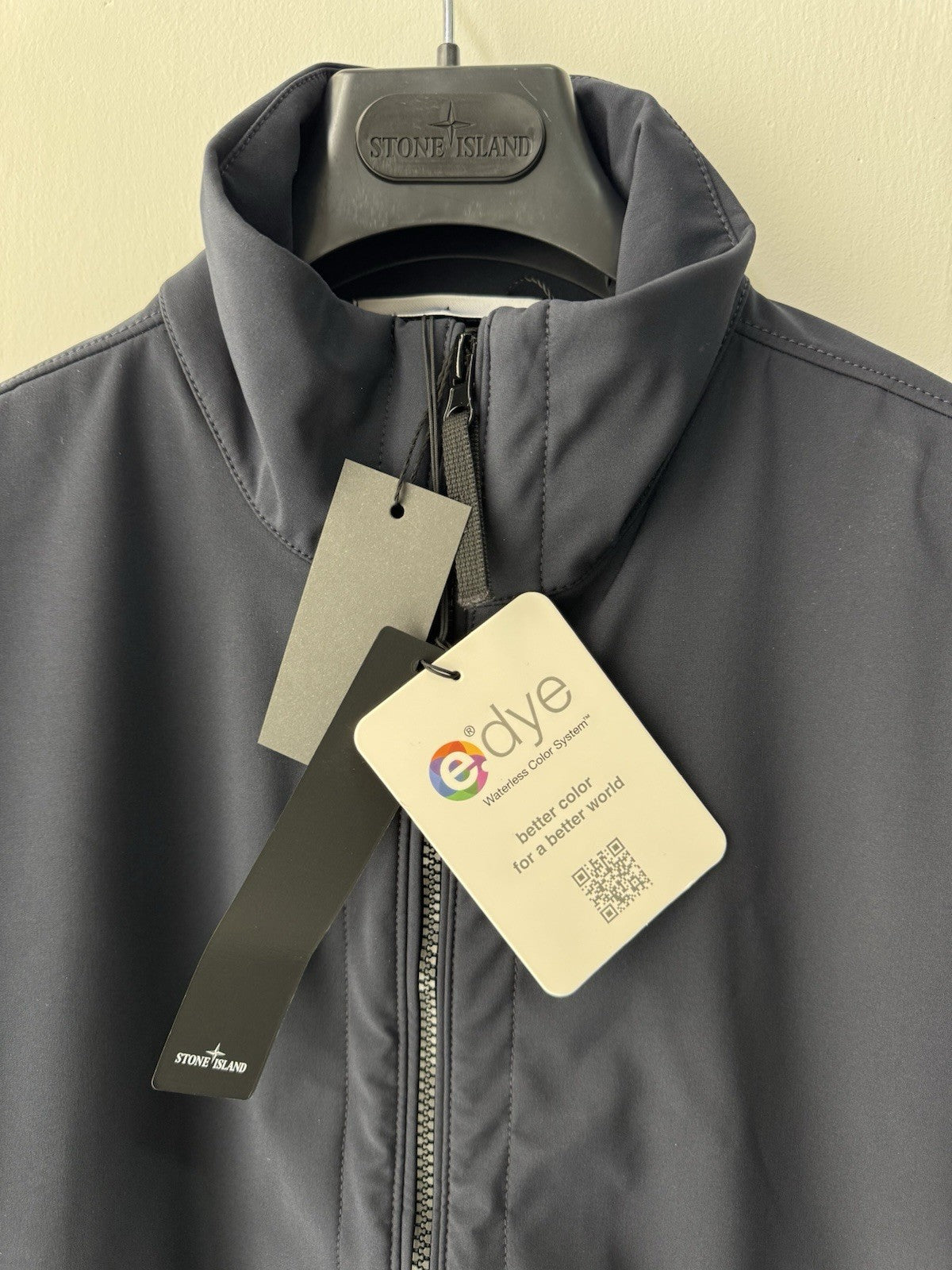 Stone Island Giubotto Light Soft Shell R E . DYE  Blu Icon Jacket Uomo L