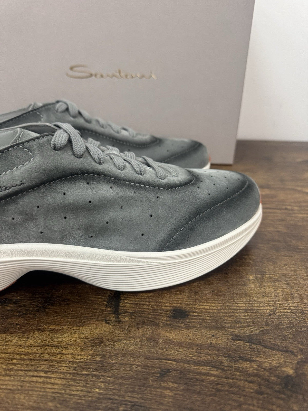 Santoni Bounce  Sneaker Pelle  Grey     Casual Luxury Santoni Scarpa Uomo 44