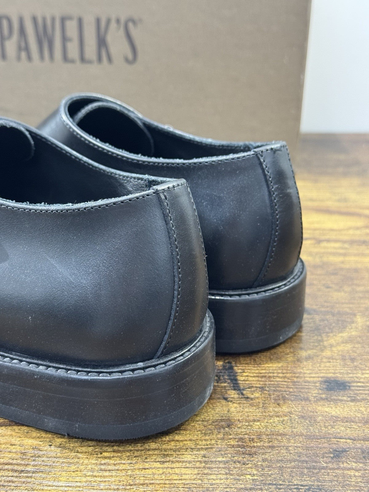 Pawelk’s Doppia Fibbia Pelle Nera Made In Italy Uomo 39