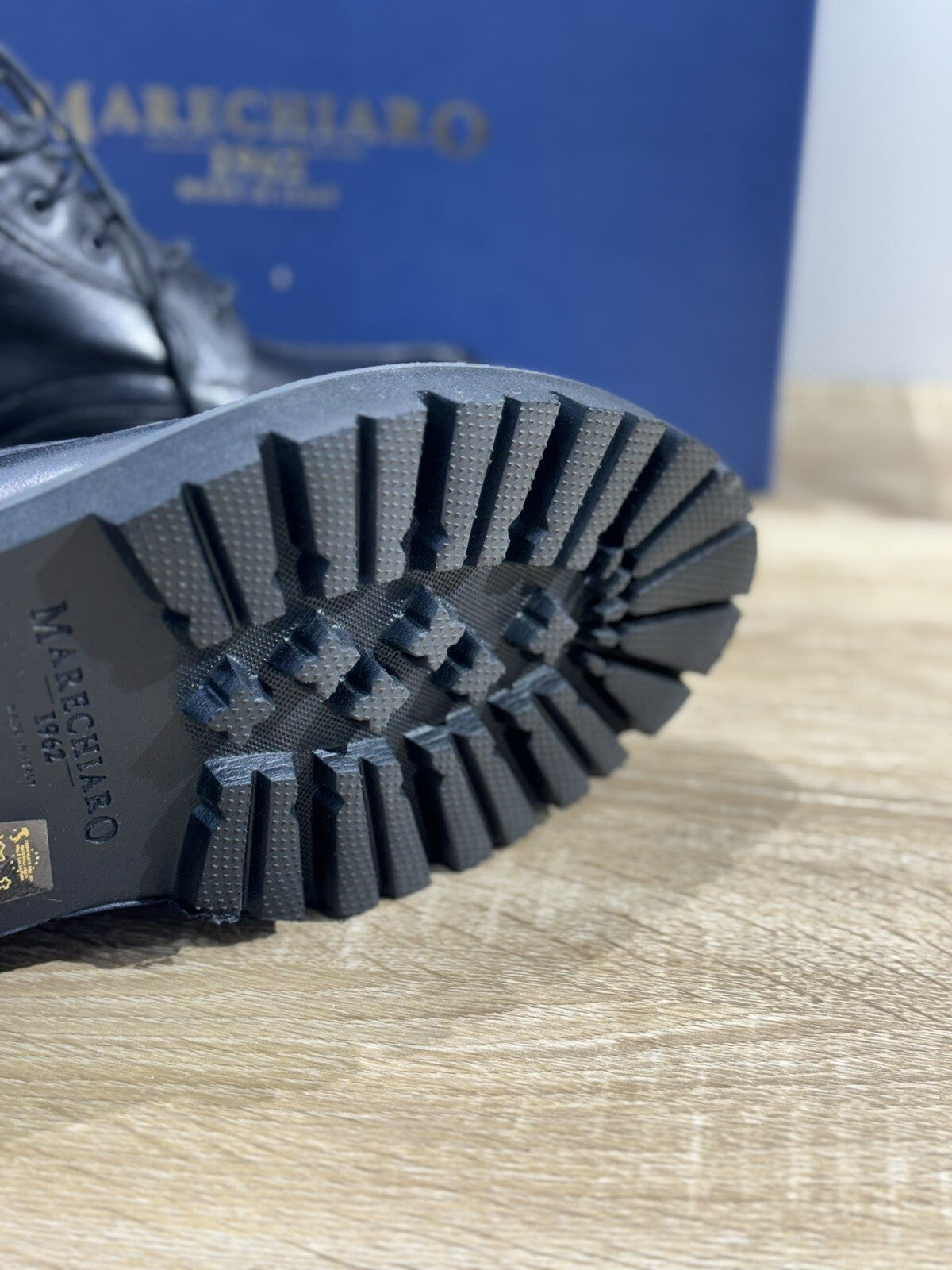 Marechiaro 1962 Anfibio  uomo Nero    pelle fondo gomma casual shoes 44