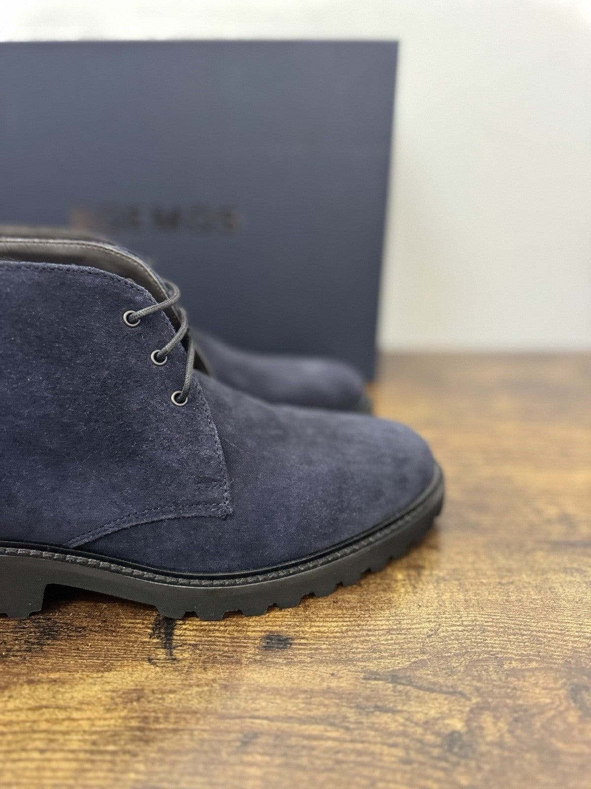 Boemos Polacchino Suede Blu  100% Made In Italy Casual Boot Uomo 44