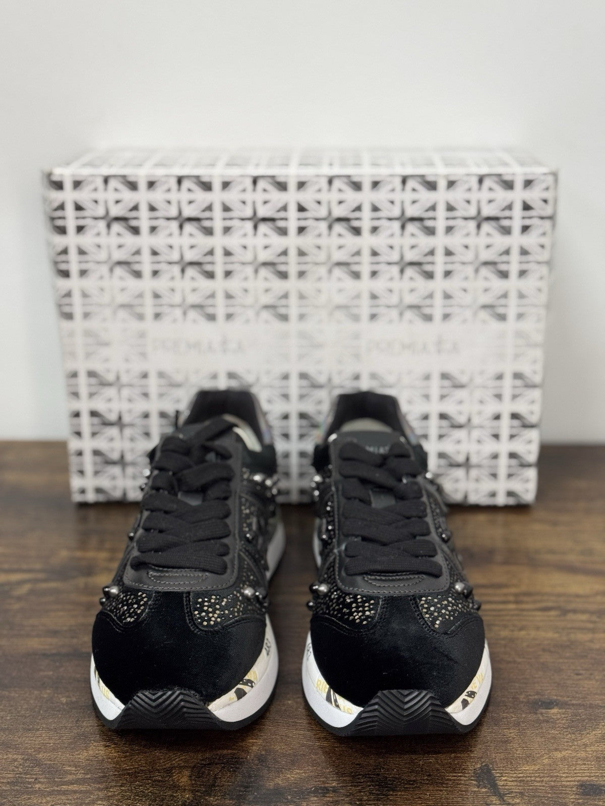 Premiata Sneaker Conny Nero Borchie   Casual Premiata Scarpa Donna 36