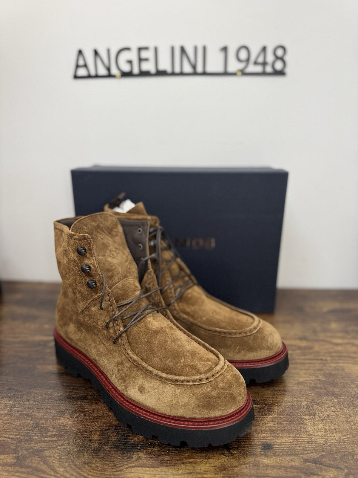 Boemos Stivaletto Suede Cuoio 100% Made In Italy Casual Boot Uomo 43