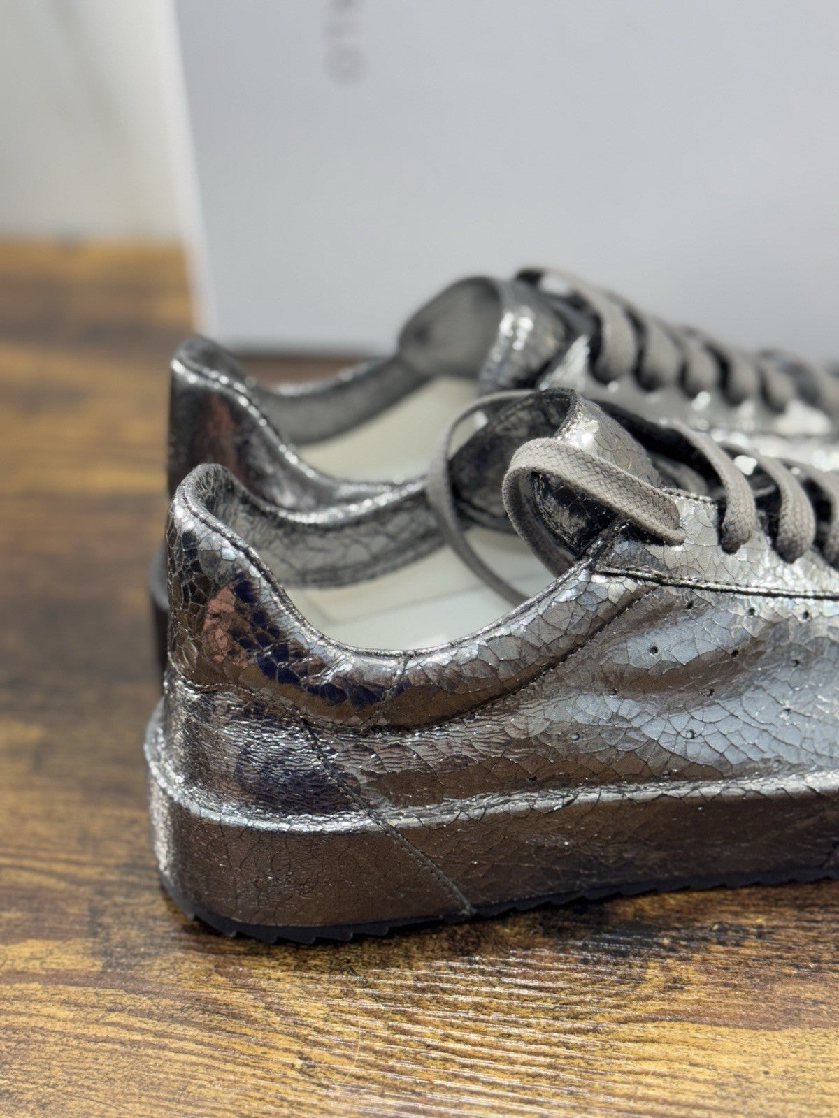 Del Carlo Sneaker     Pelle Acciaio     Luxury Made In Italy Casual   Donna 36
