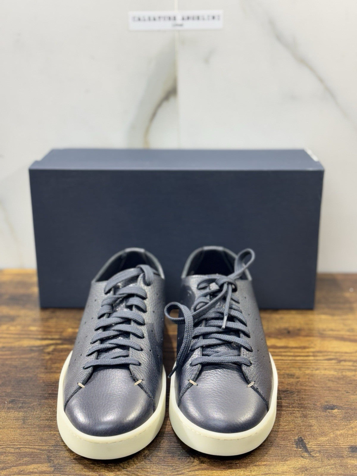 Seboy’s Sneaker Pelle Blu Casual Uomo 40
