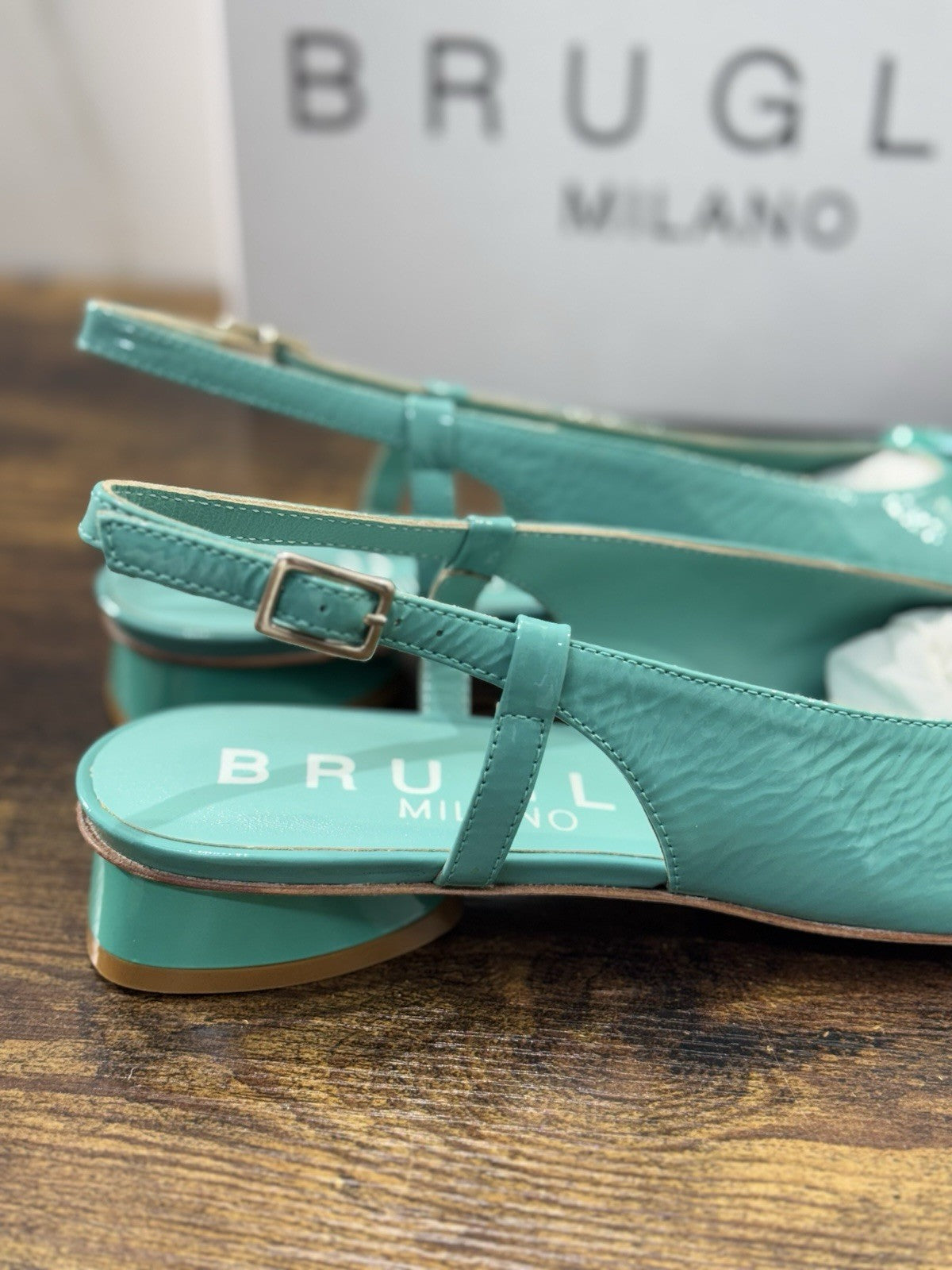 Bruglia Milano Slingback Tiffany  Pelle  Top Quality Scarpe Donna 40