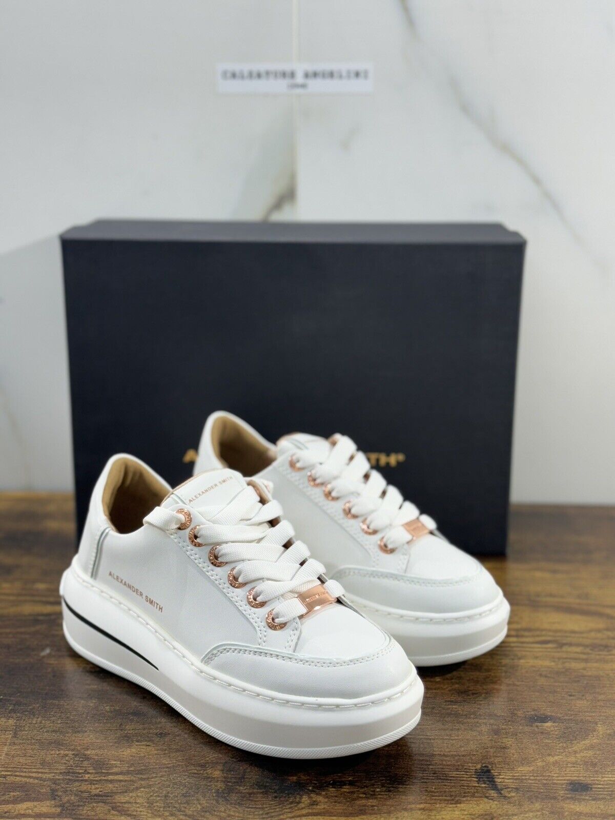 Alexander Smith London Sneaker Donna Lancaster Pelle Bianca 36