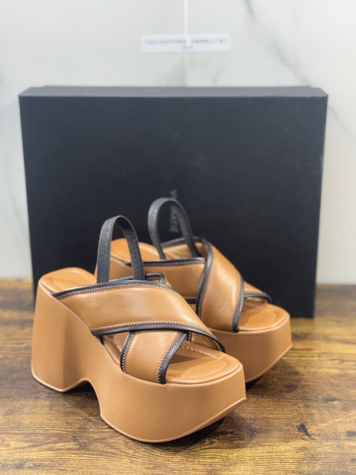 Vic Matie’ Sandalo Donna Travel Zeppa Pelle Cuoio Extra Light 38