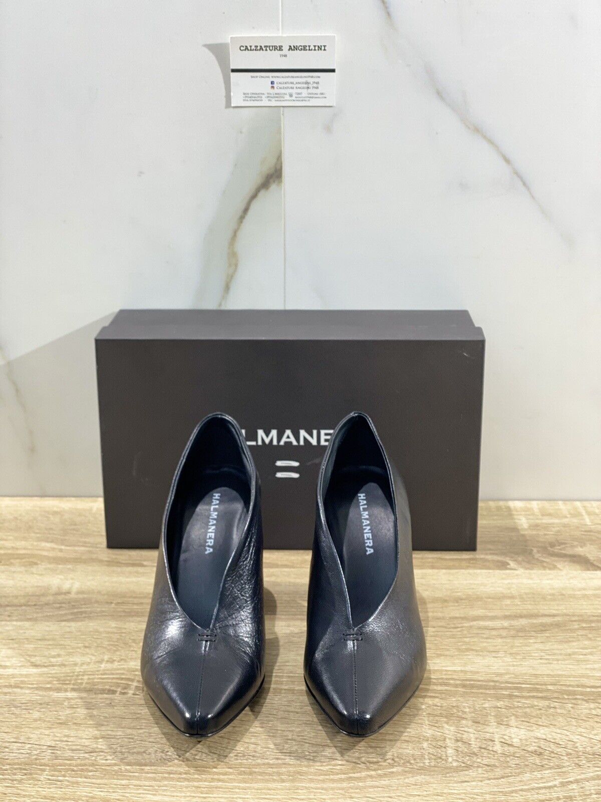 Halmanera scarpa donna zoe64 in pelle nera luxury shoes 40