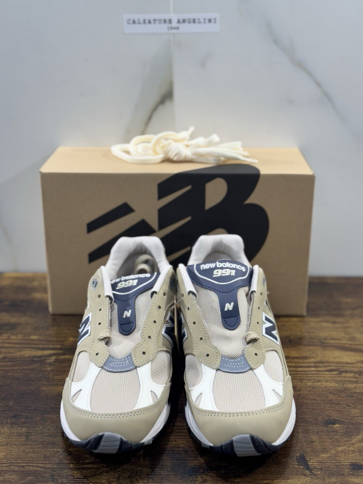New Balance 991 Made In Uk Final Edition Pelle Khaki Icon Uomo 42.5