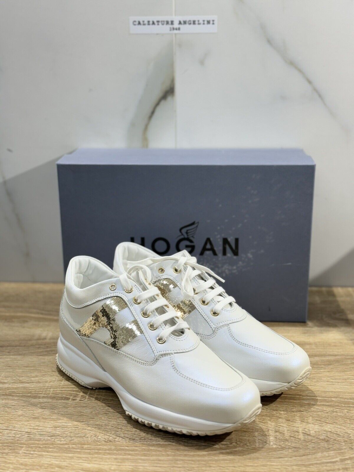 hogan interactive donna Pelle Bianco Perla H Strass   Casual Hogan Woman 38.5