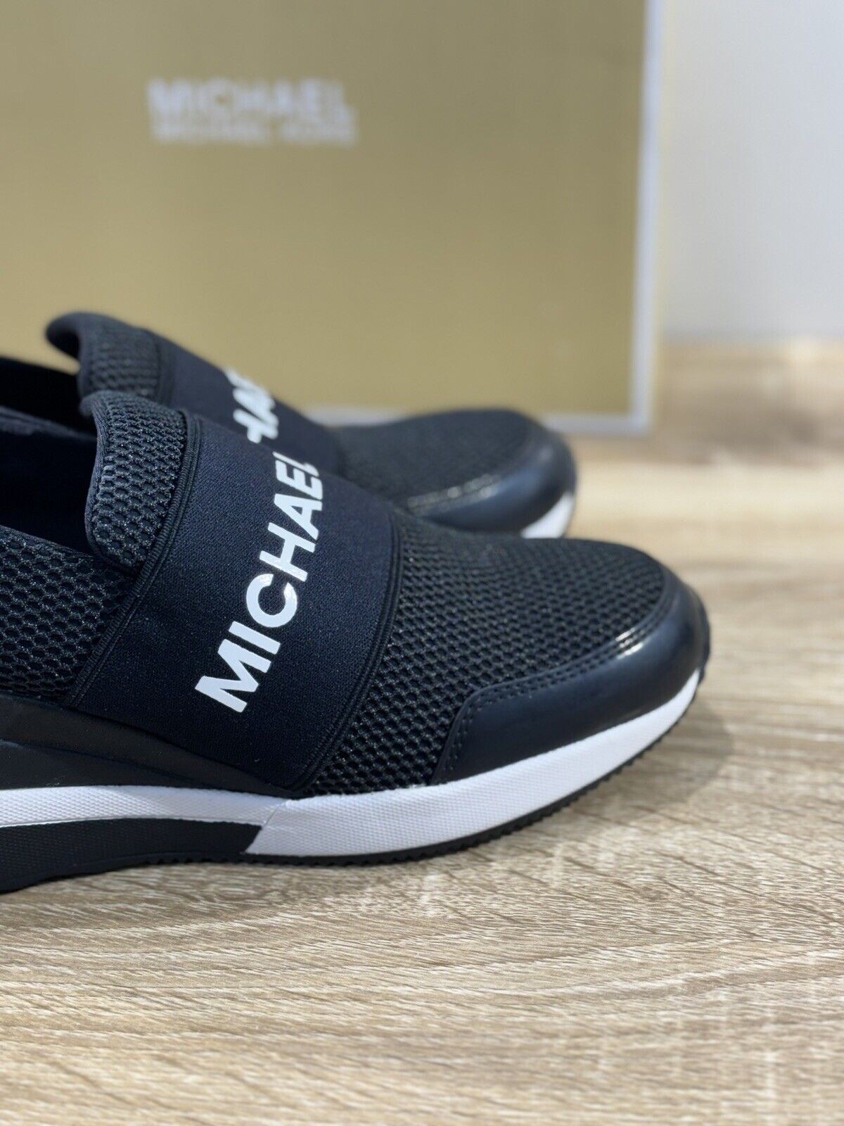 Michael Kors sneaker donna Felix Trainer Pelle Tex Nera  Zella Extra Light 37