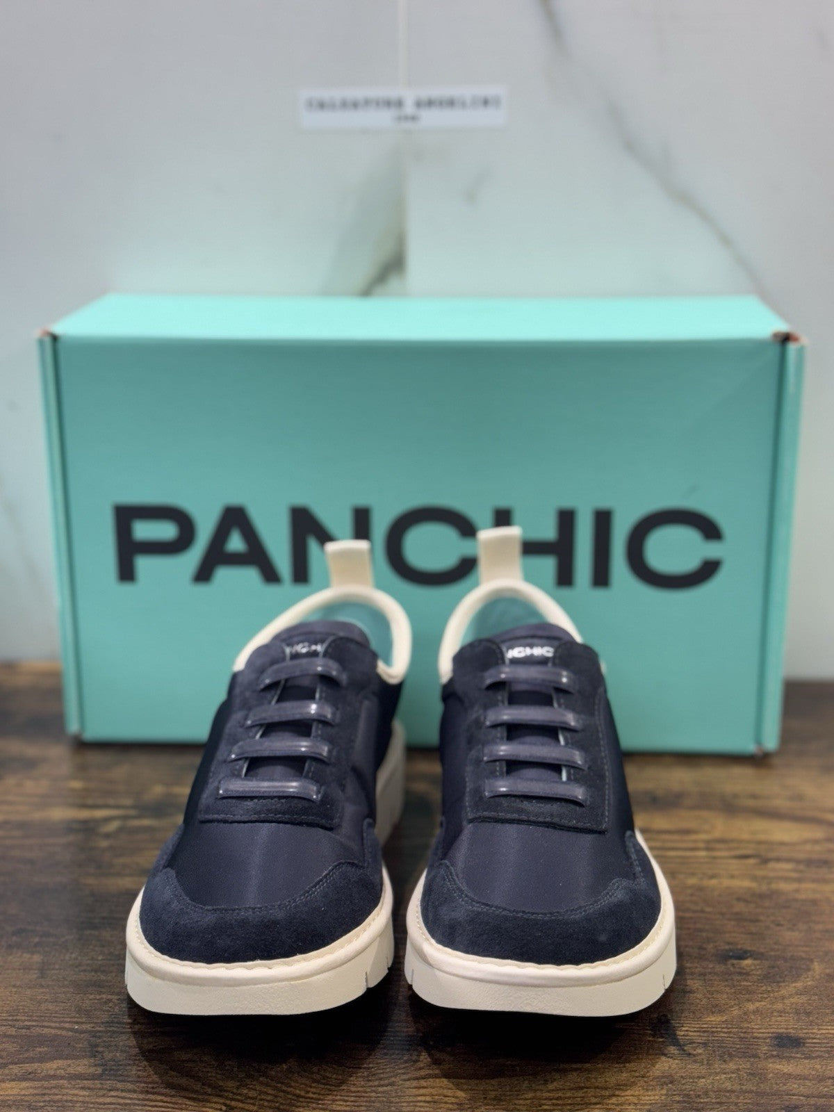 Panchic Slip On Scarpa Suede Nylon Blu Casual Uomo 39