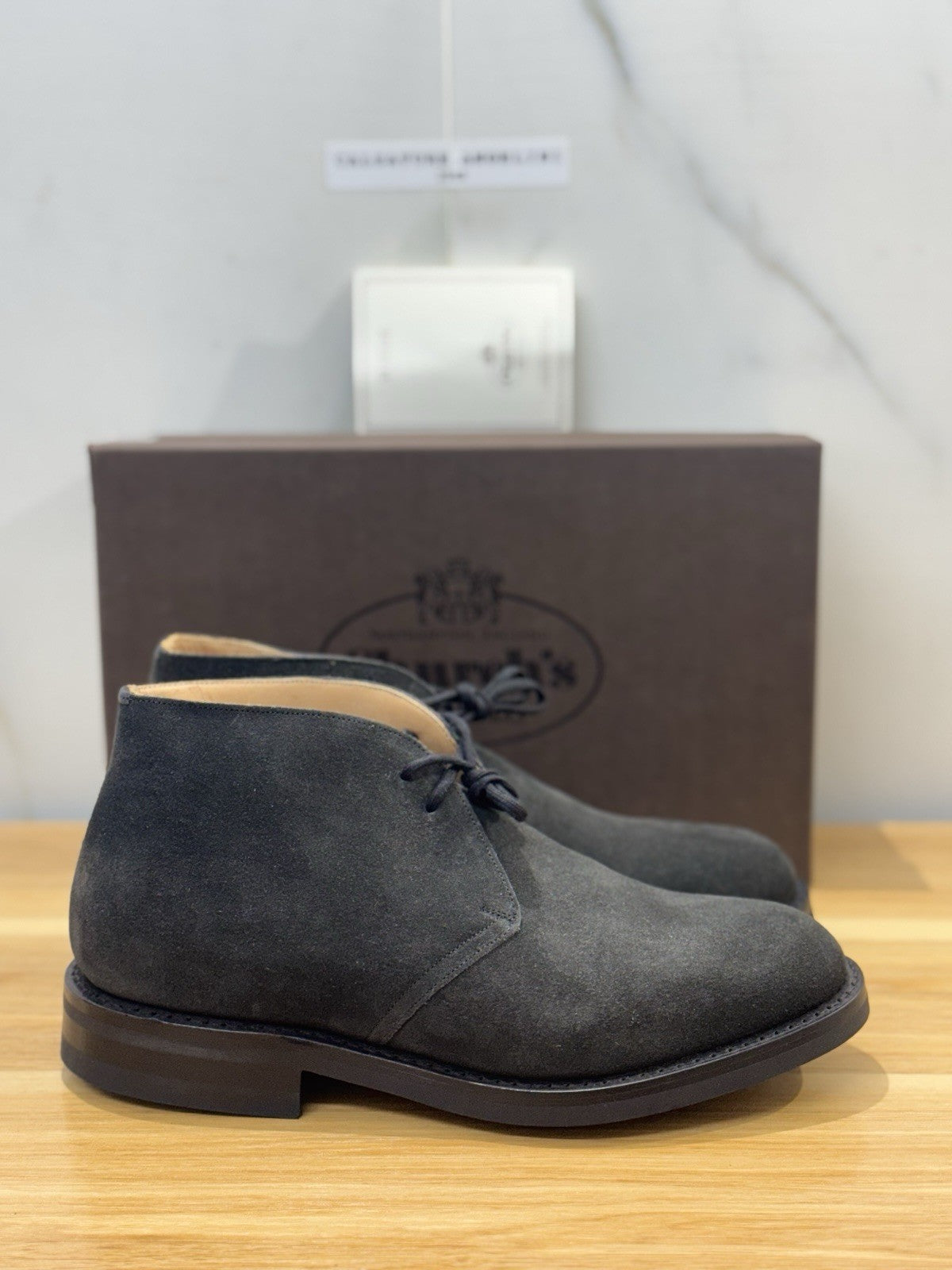 Church’s Ryder 3 81 Polacchino Suede Hematite Luxury Church’s Uomo 40.5