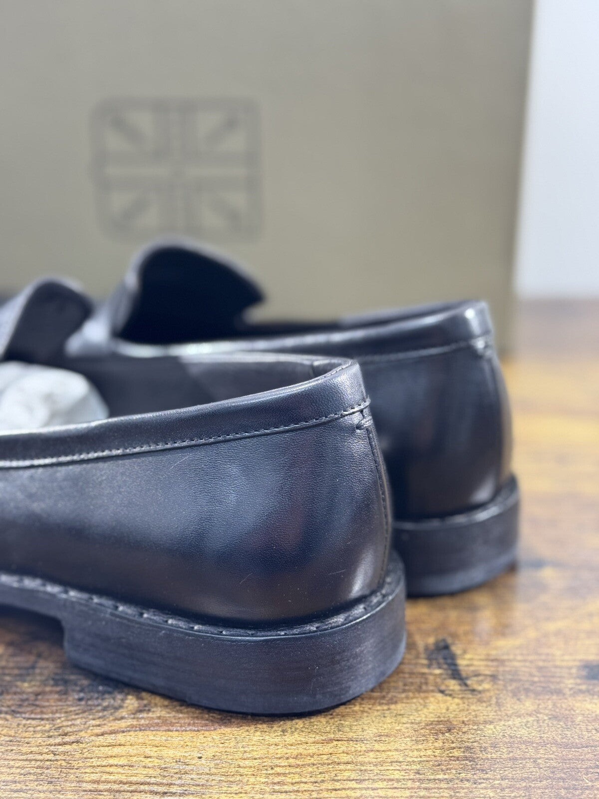 Pantanetti Mocassino  Uomo Pelle Nera Luxury Handmade Pantanetti Men Shoes 42