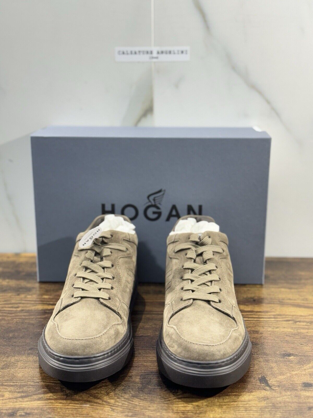 Hogan H365 Sneaker Uomo Suede Fango Casual Hogan Men Shoes 41