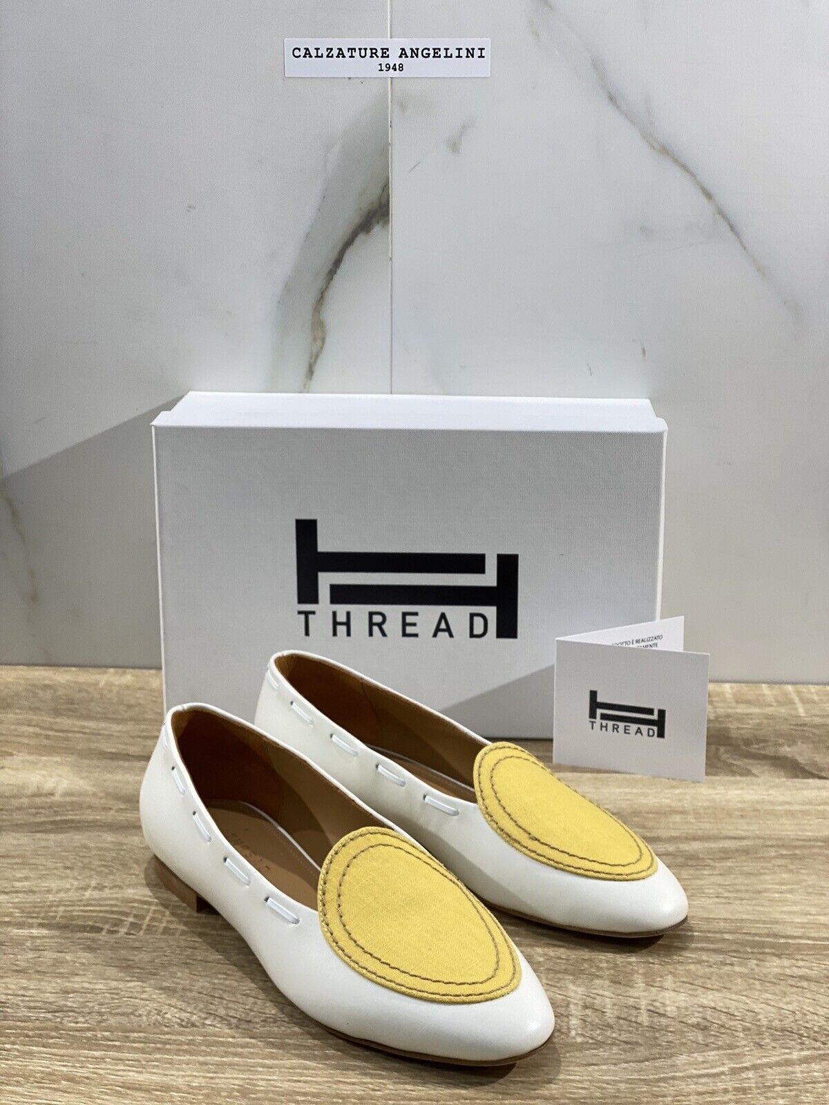 Thread Milano Mocassino Donna Lilly  Pelle Bianco Made In Italy 38