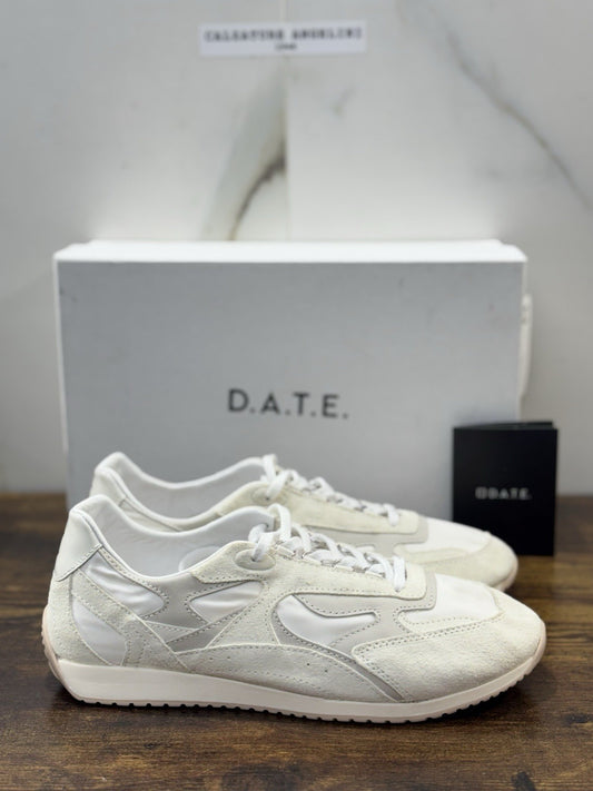 D.A.T.E Fuga Low  Ballerina Sneaker Bianca Causal Scarpa Donna 39