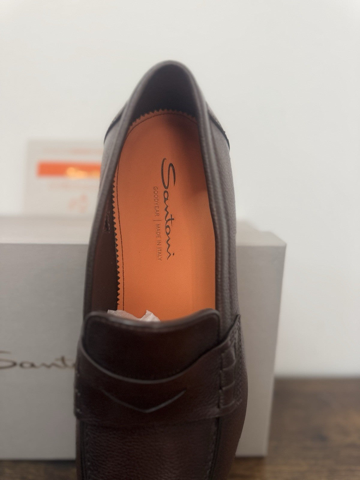 Santoni Mocassino Goodyear  Pelle  Marrone  Luxury Scarpa Santoni Uomo 42.5