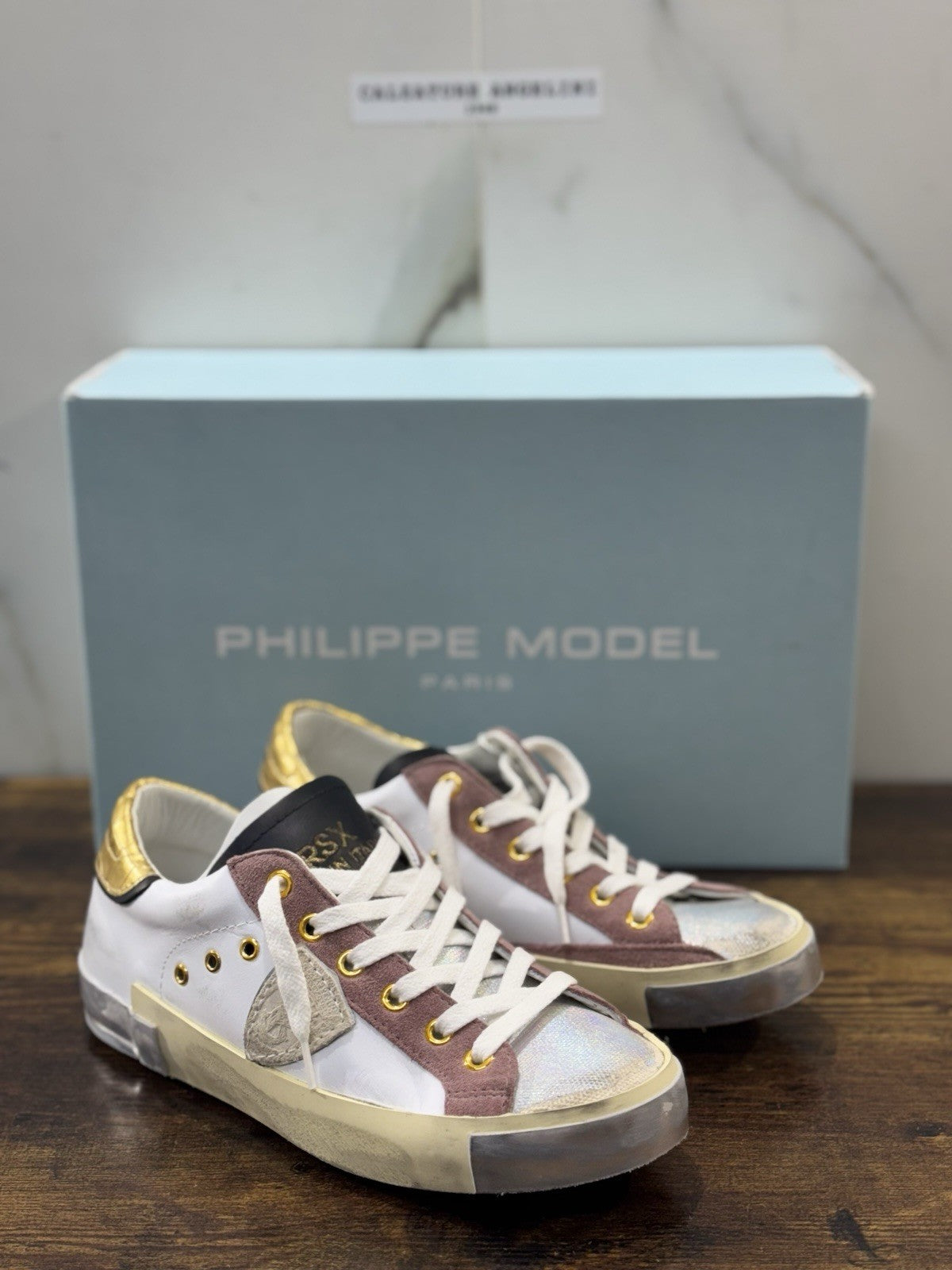 Philippe Model Paris Liw Top  Sneaker Pelle Bianca   Donna 36