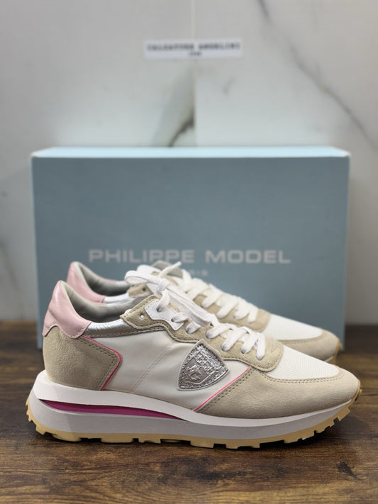 Philippe Model Paris Tropez   Sneaker Pelle Bianca   Donna 40