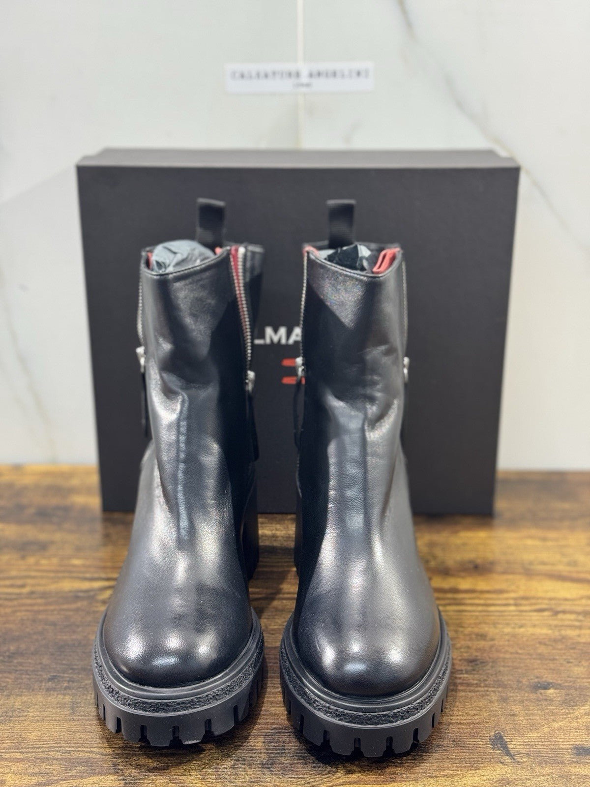 HALMANERA Stivaletto    Pelle Nero  Con Tacco Luxury Made In Italy Donna 41