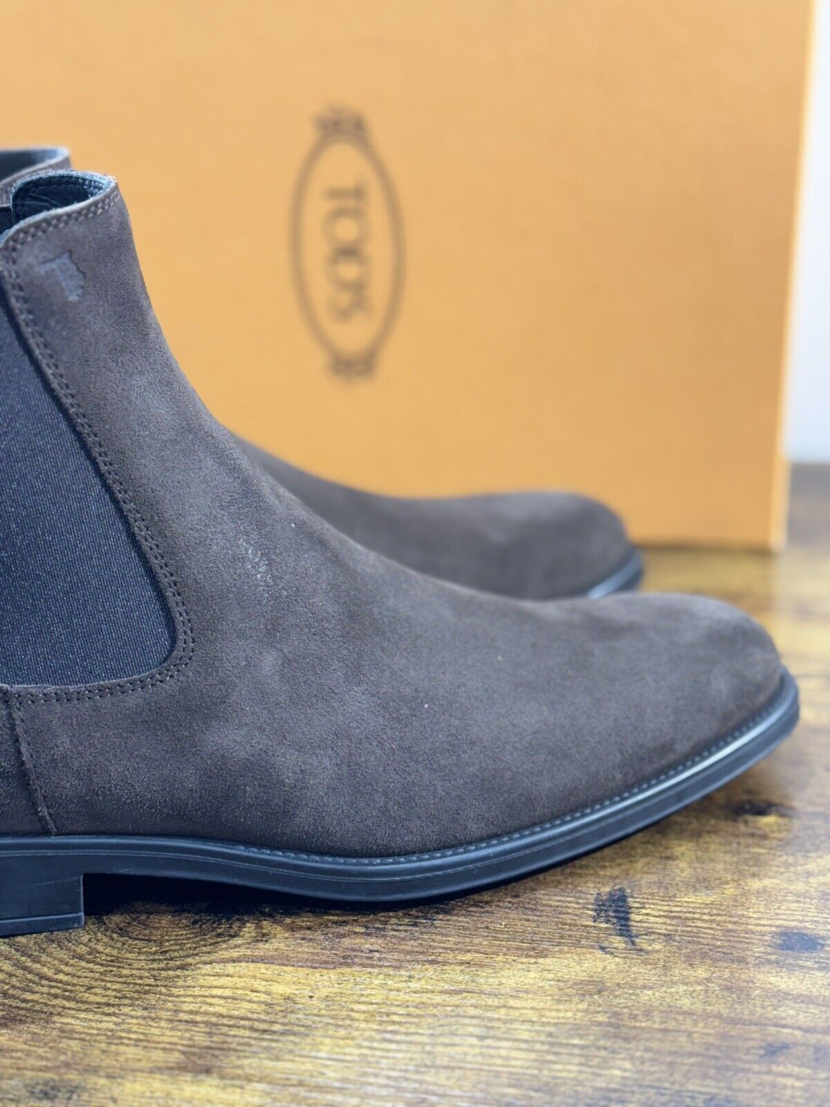 Tod’s Chelsea Boot  uomo suede Testa Moro     luxury tod’s men boot 44