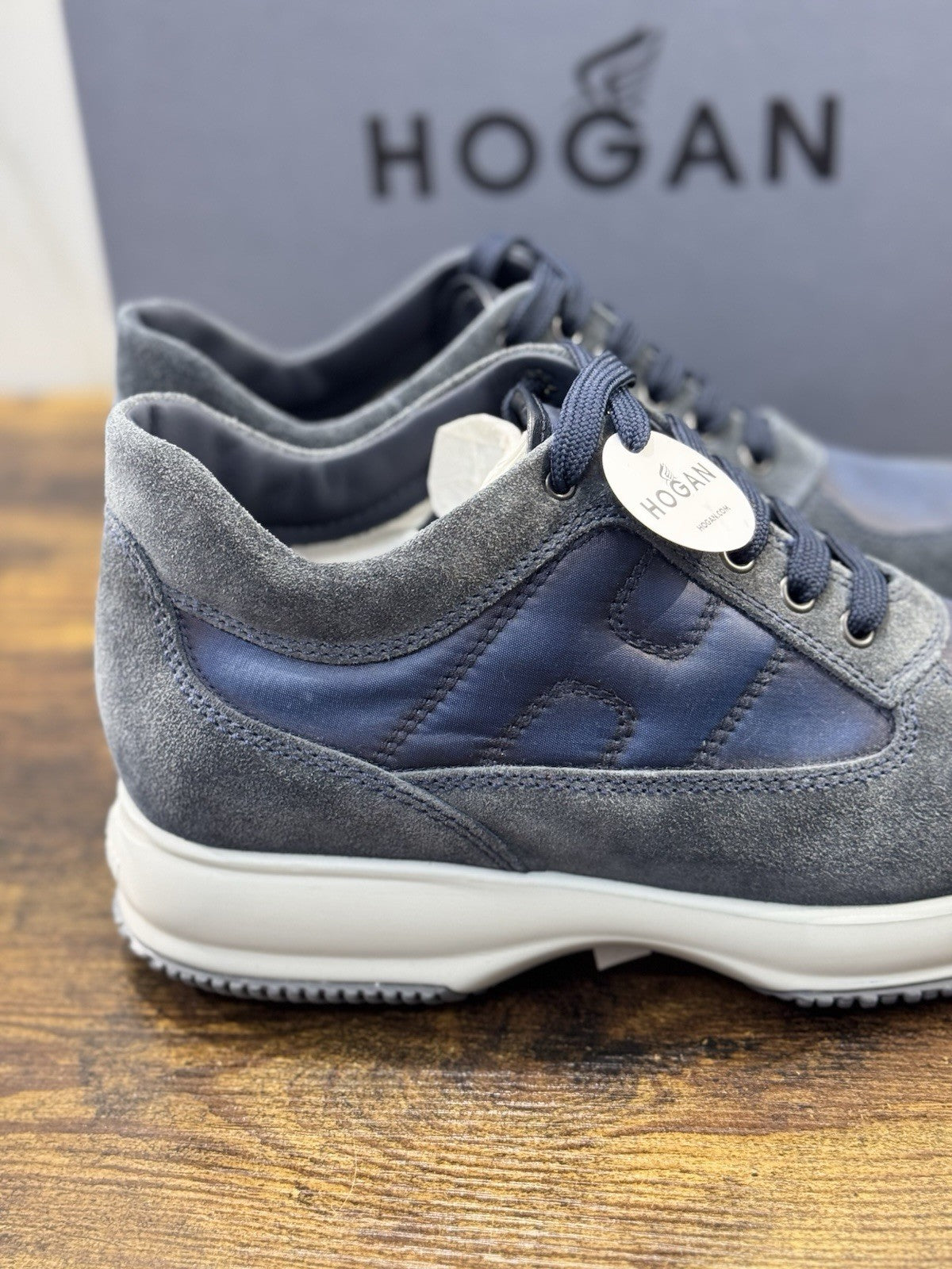 Hogan Interactive Suede Blu  Casual Uomo Hogan 40.5