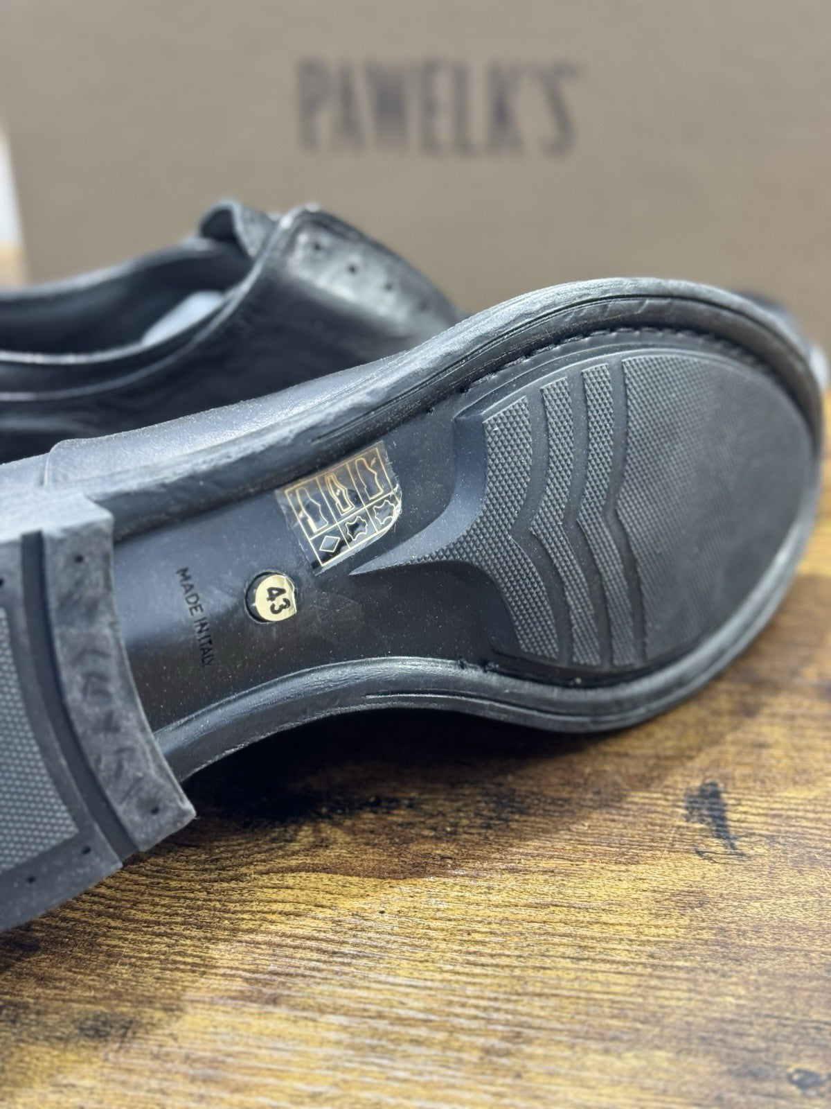 Pawelk’s Stringata  Pelle Nera Made In Italy Uomo 43