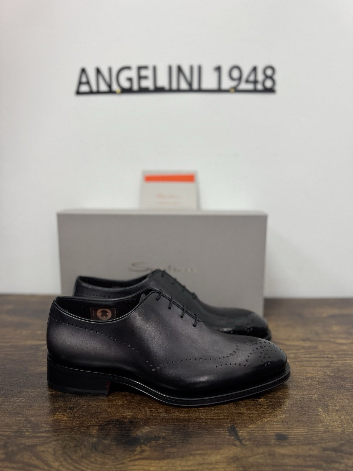 Santoni Stringata 4 Fori Goodyear Pelle Grey Luxury Santoni Scarpa Uomo 41