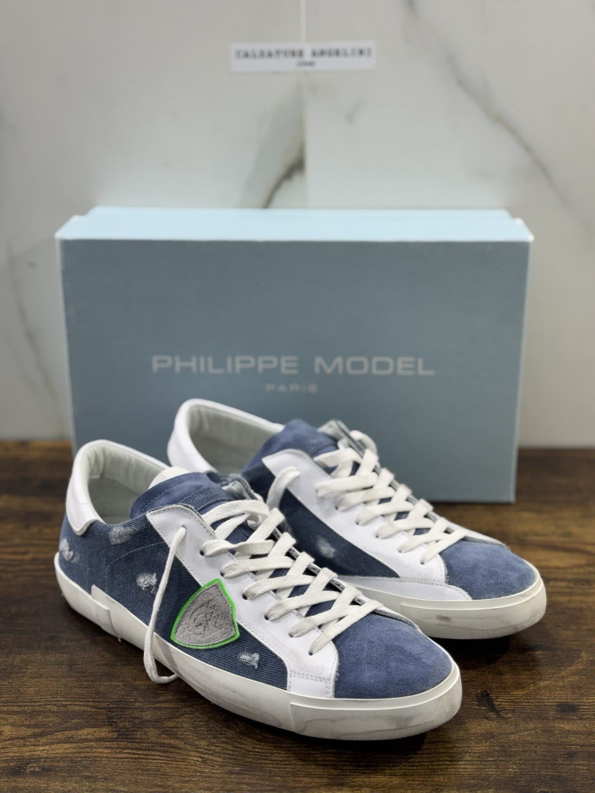 Philippe Model  Paris L u Canvas Jeans Pelle   Casual Uomo 45