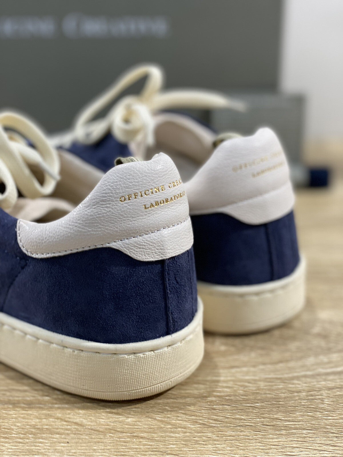 Officine Creative Kombo Sneaker Uomo Suede Blu Luxury Soft Fondo Lattice 41